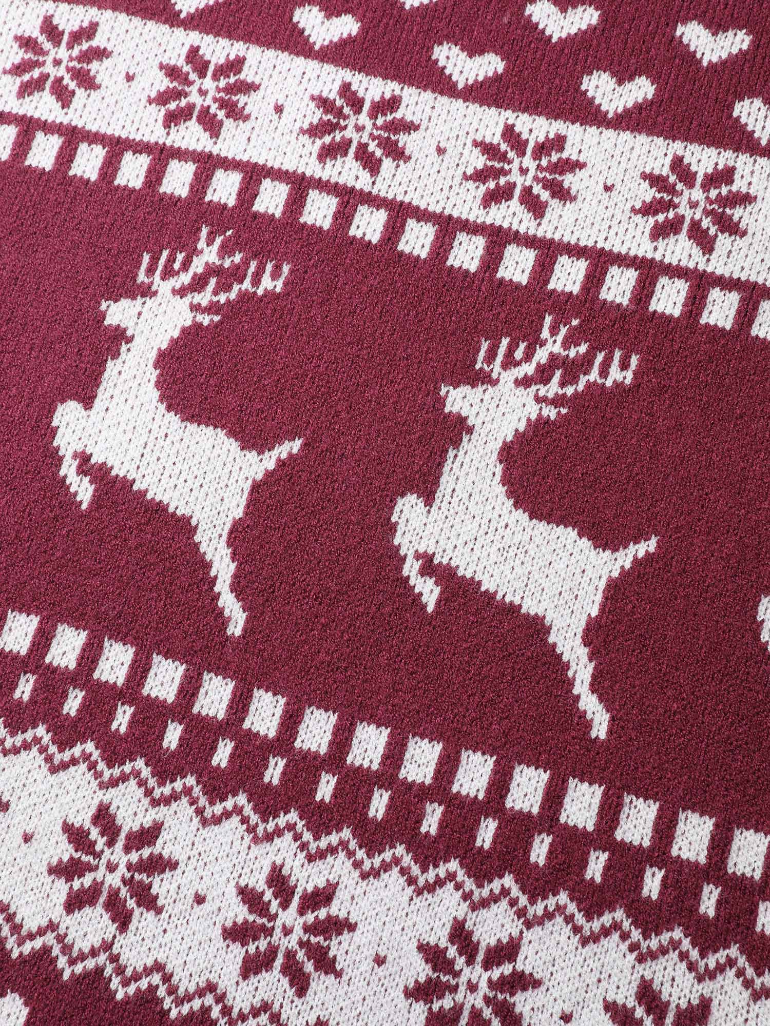 Supersoft Reindeer Holiday Print Round Neck Pullover - Image 6