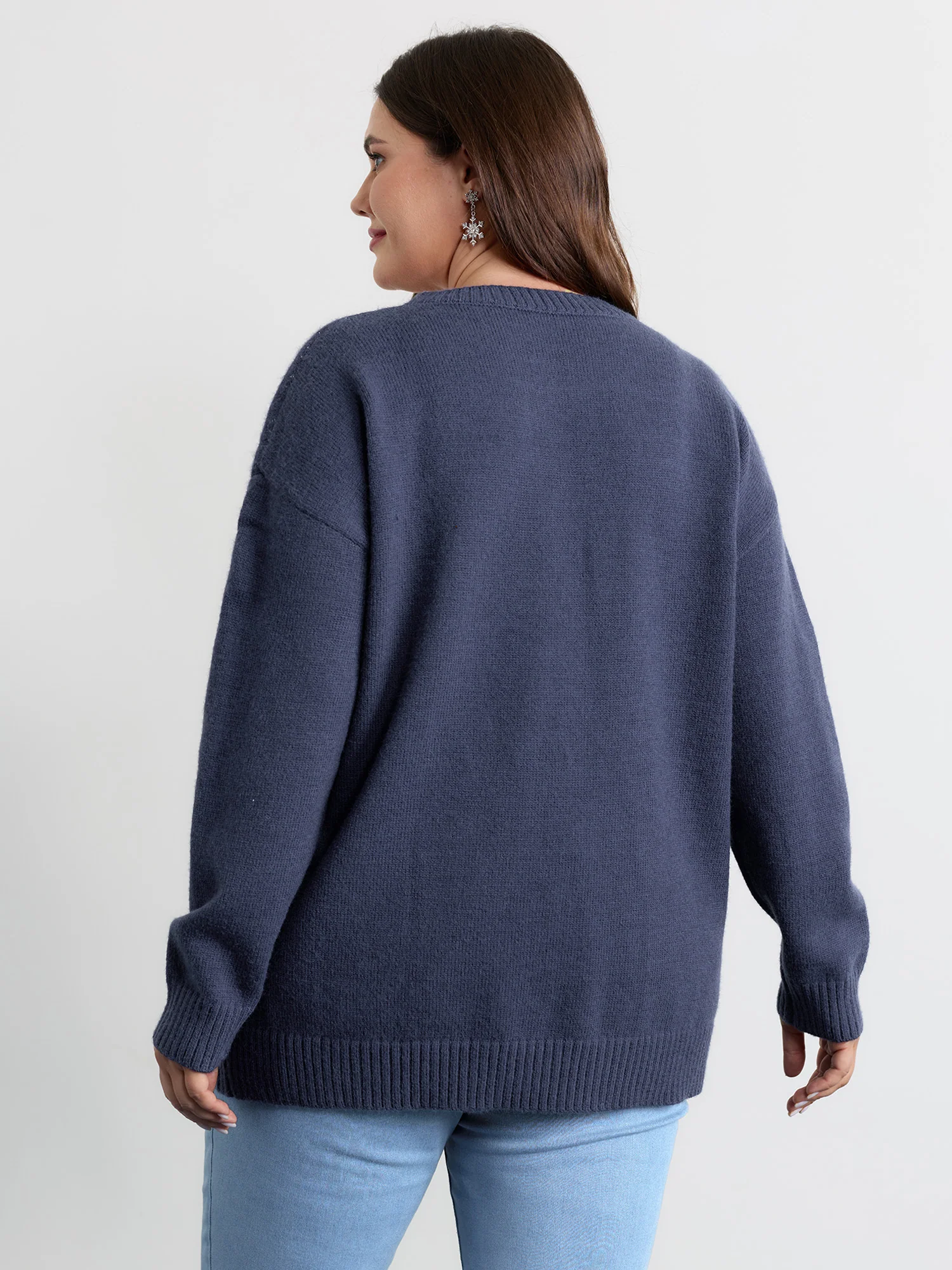 Reindeer Snowy Round Neck Pullover - Image 4