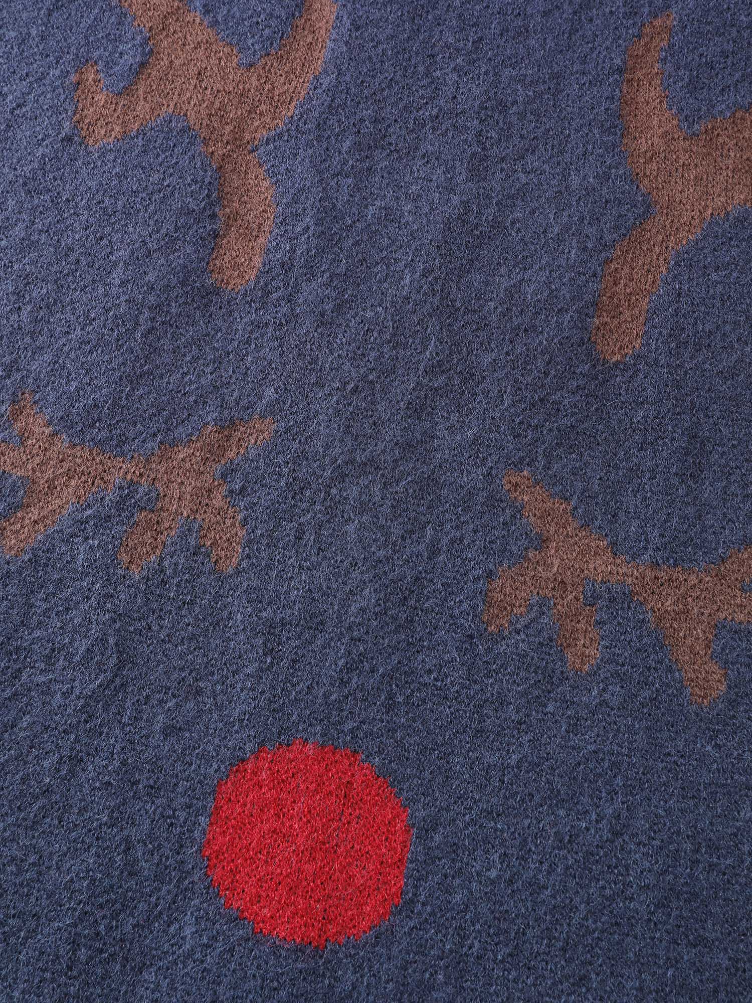 Reindeer Snowy Round Neck Pullover - Image 5