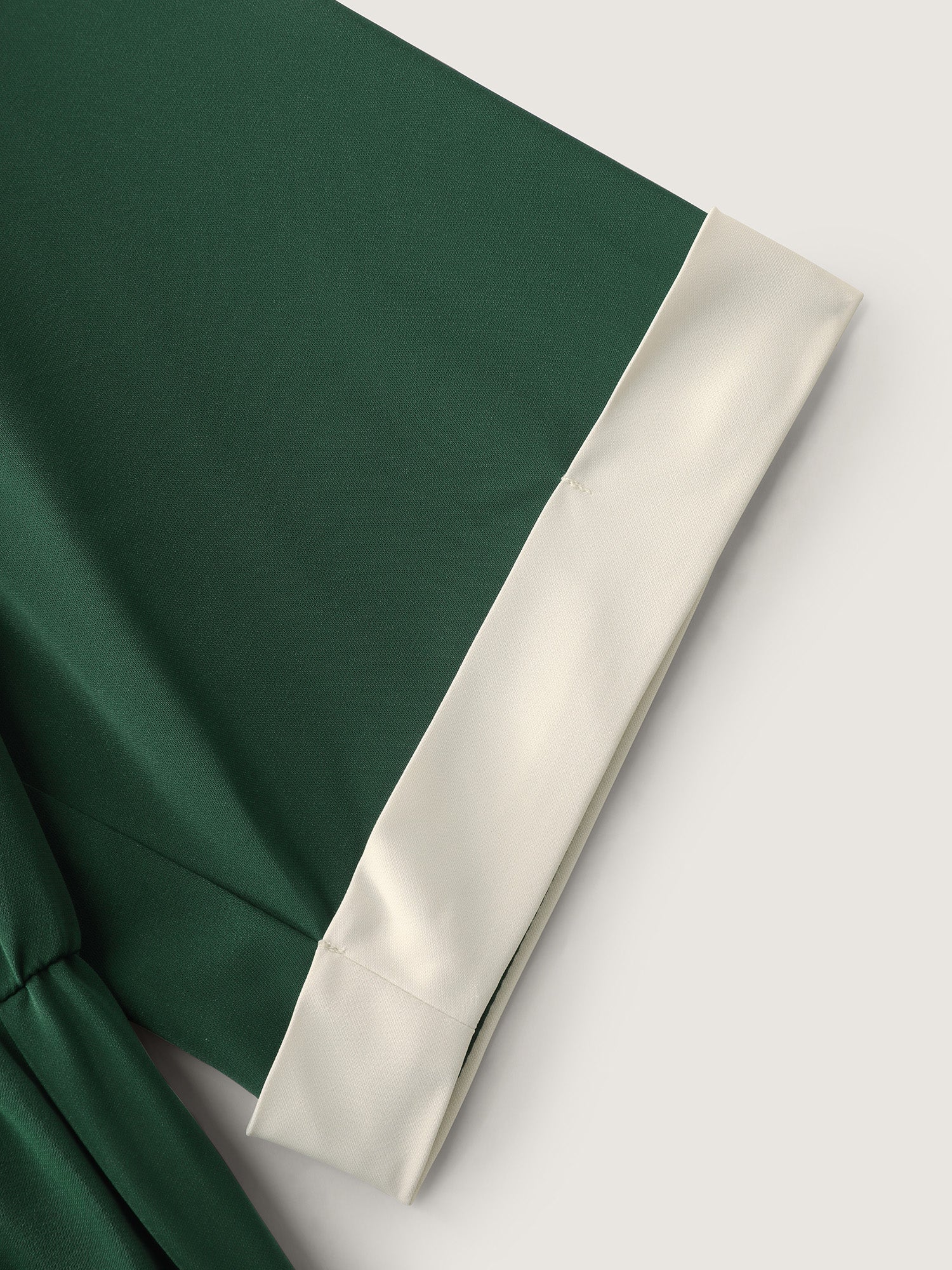 Retro Color Contrast Floating Collar Midi Dress - Image 7