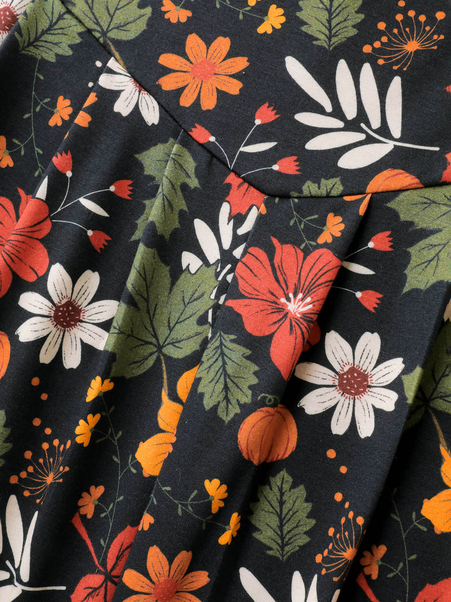 Retro Fall Print Relaxed Fit Jumpsuit - Image 6