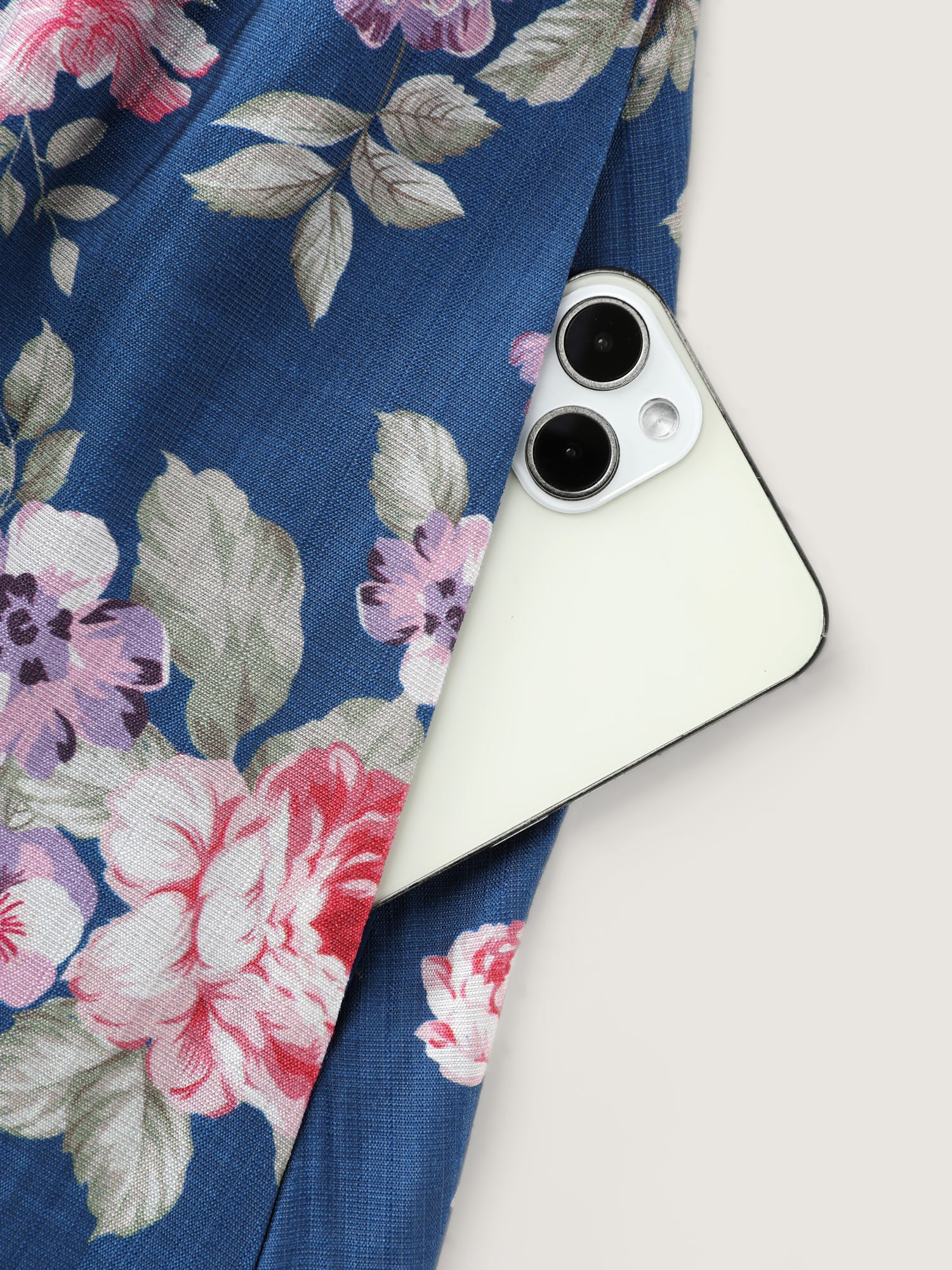 Retro Floral Print Back-Tie Midi Dress - Image 6