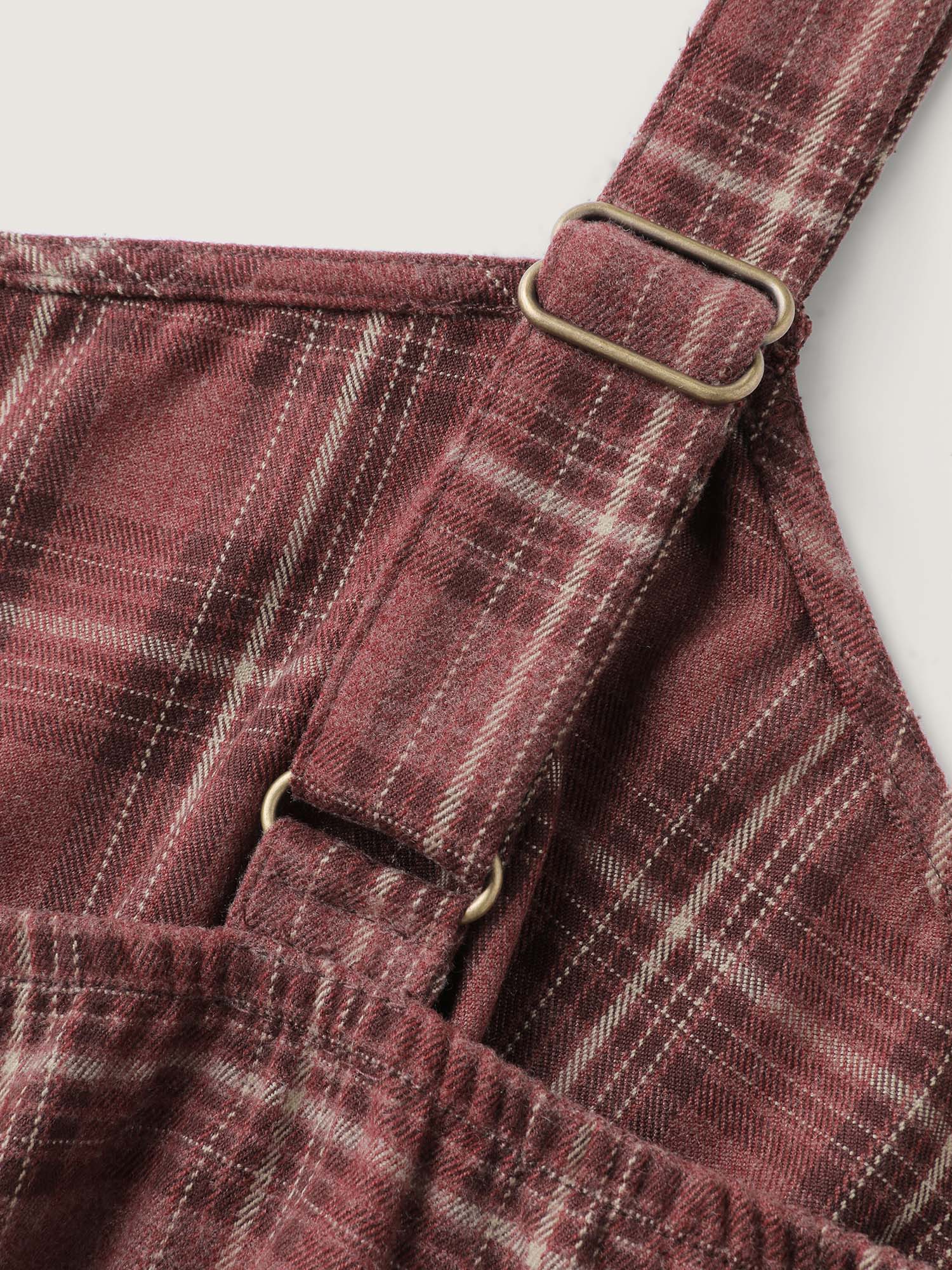 Retro Plaid Print Harem Style Jumpsuit - Image 6