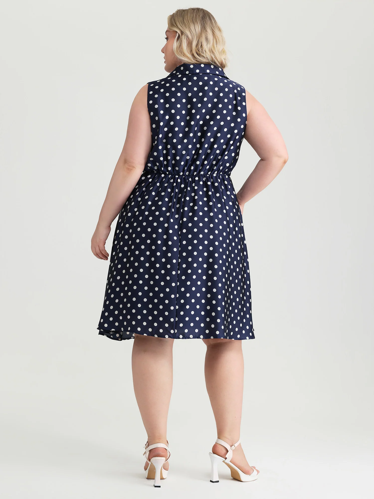 Retro Polka Dots Fit And Flare Mini Dress - Image 4