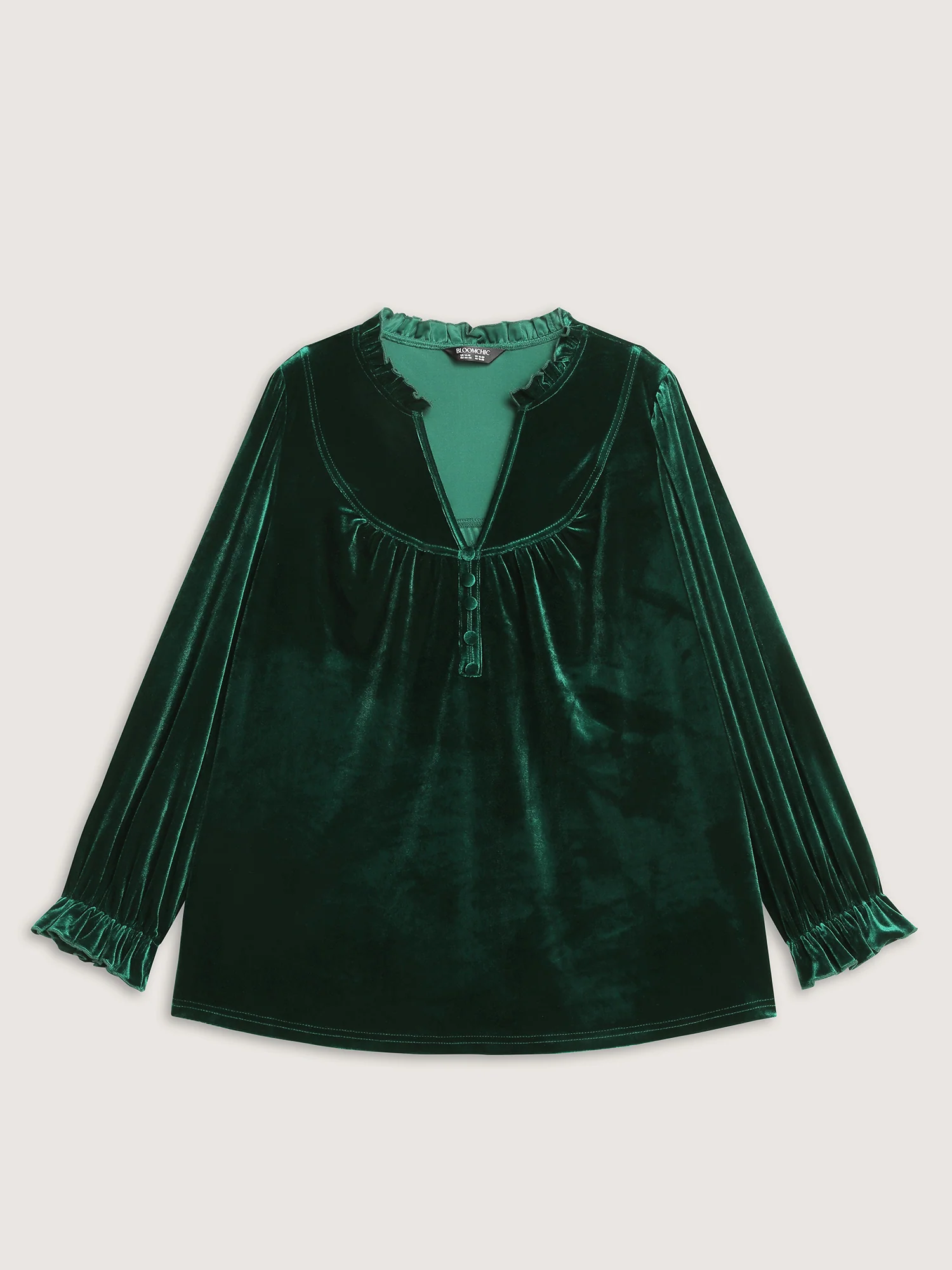 Retro Velvet A-Line Knit Top - Image 7