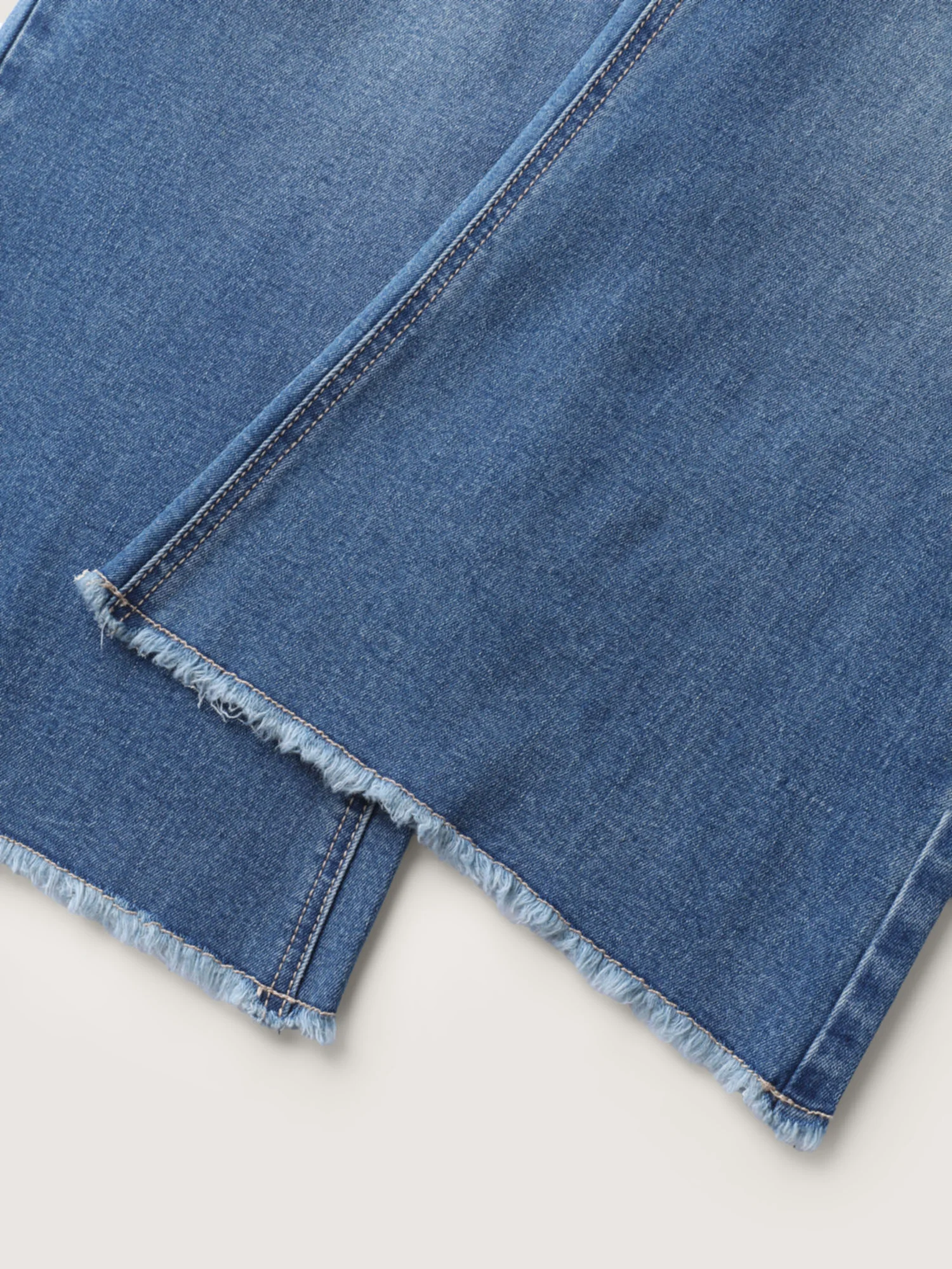 Retro Wash Flared Hem Pockets Jeans - Image 6