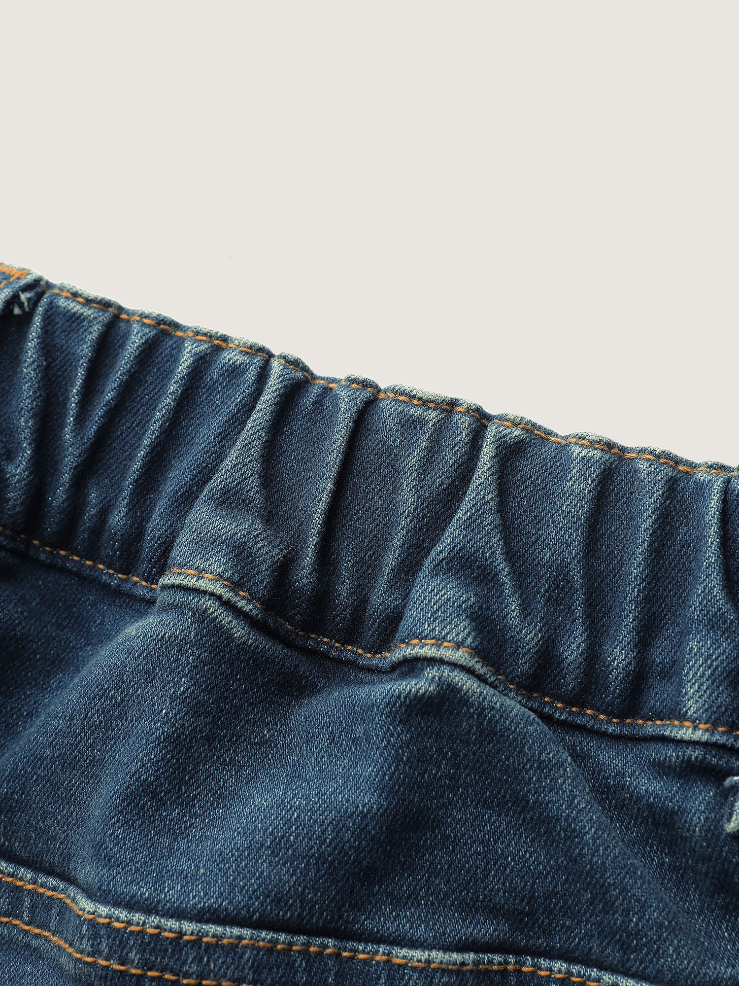Cinched Vintage Blue Wash Straight-Leg Jeans - Image 8
