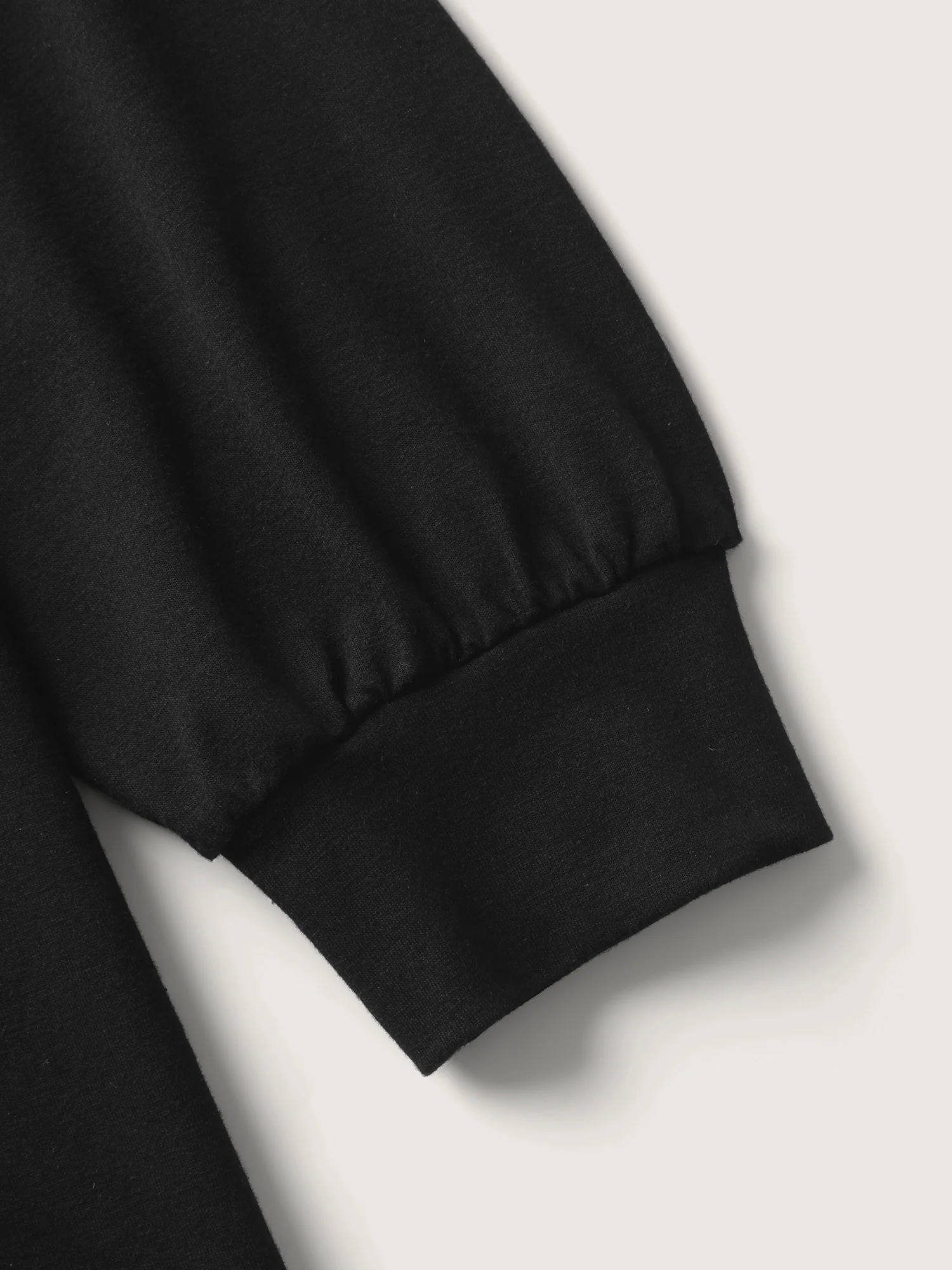 Reversible Off-Shoulder Button Neck Sweatshirt - Image 7