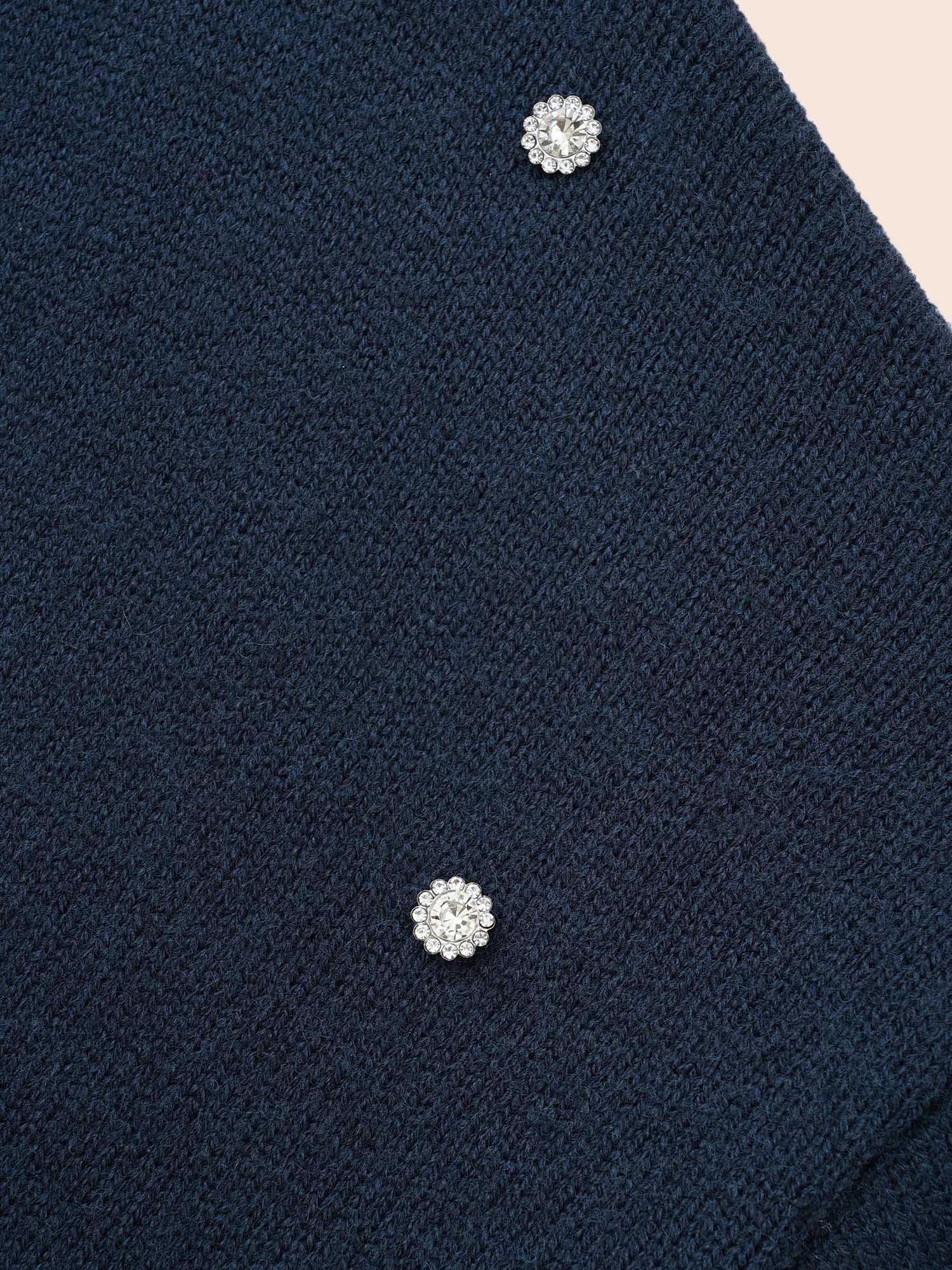Rhinestone Decor Dropped Shoulder Pullover - Image 6