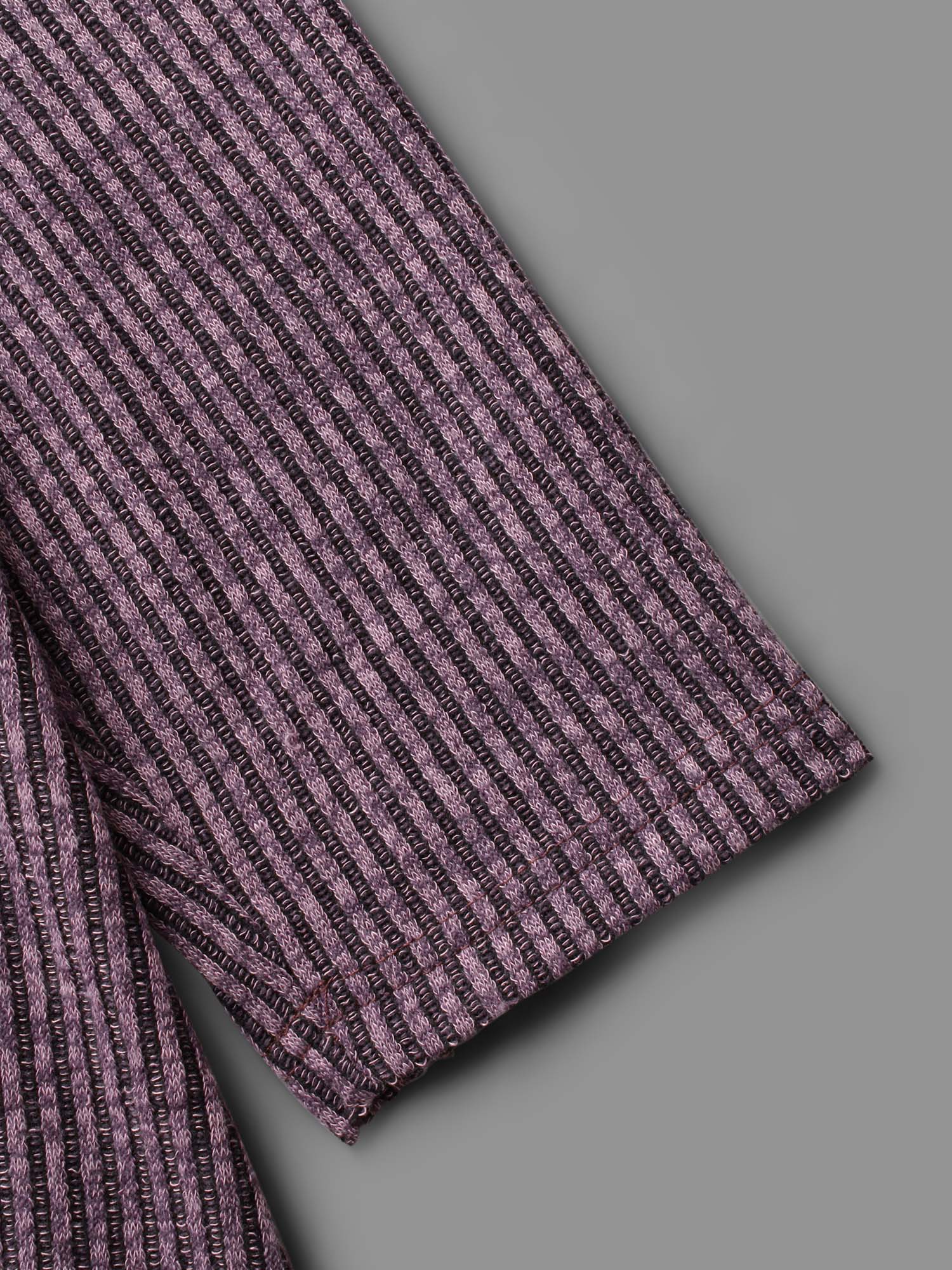 Rib Knit Button Detail Wrap Hem Sweatshirt - Image 7