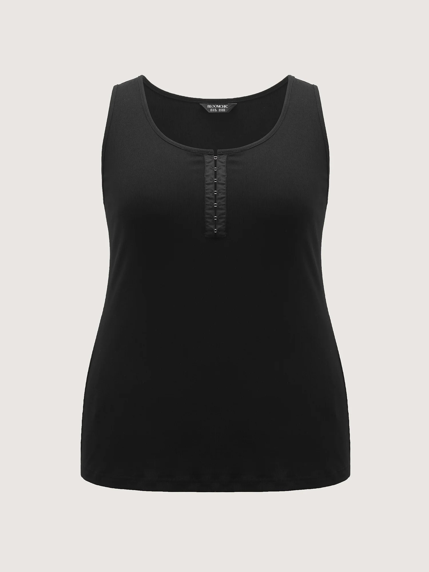 Supersoft Ribbed Clasp Neckline Fitted Tank Top - Image 6