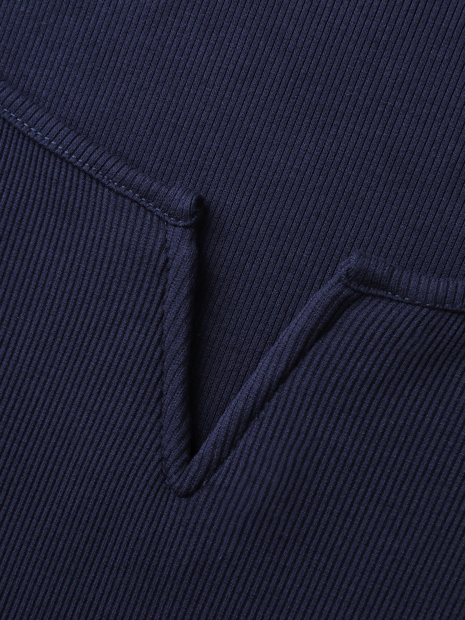 Ribbed High Stretch Split Neck T-Shirt - Image 6