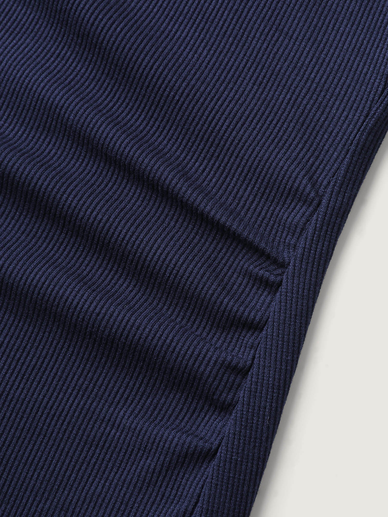 Ribbed High Stretch Split Neck T-Shirt - Image 7