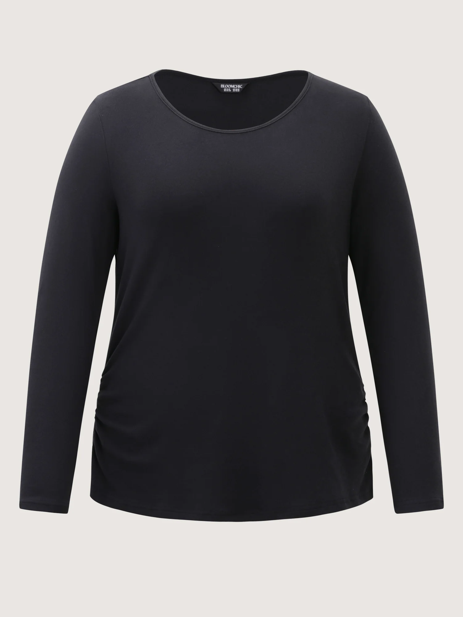 Ribbed Round Neck Cozy T-Shirt - Image 7
