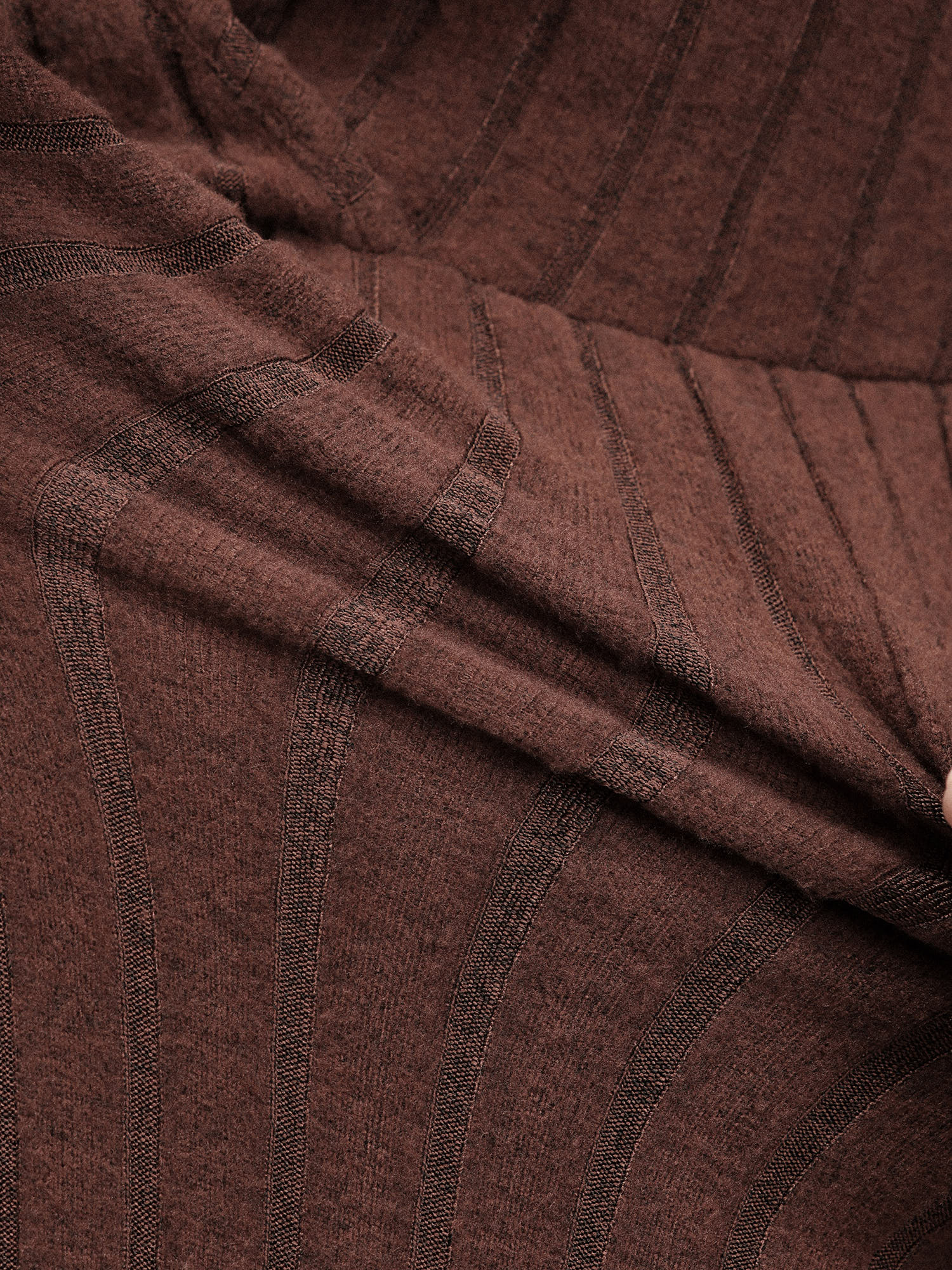 Ribbed Stretchy Cinched-Waist Knit Midi Dress - Image 4