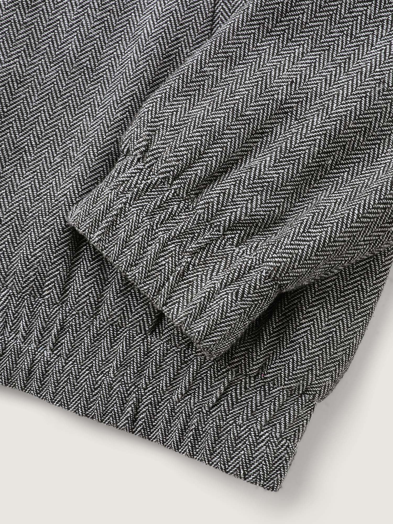 Ribbed Texture Chest Flaps Zipper Jacket - Image 6