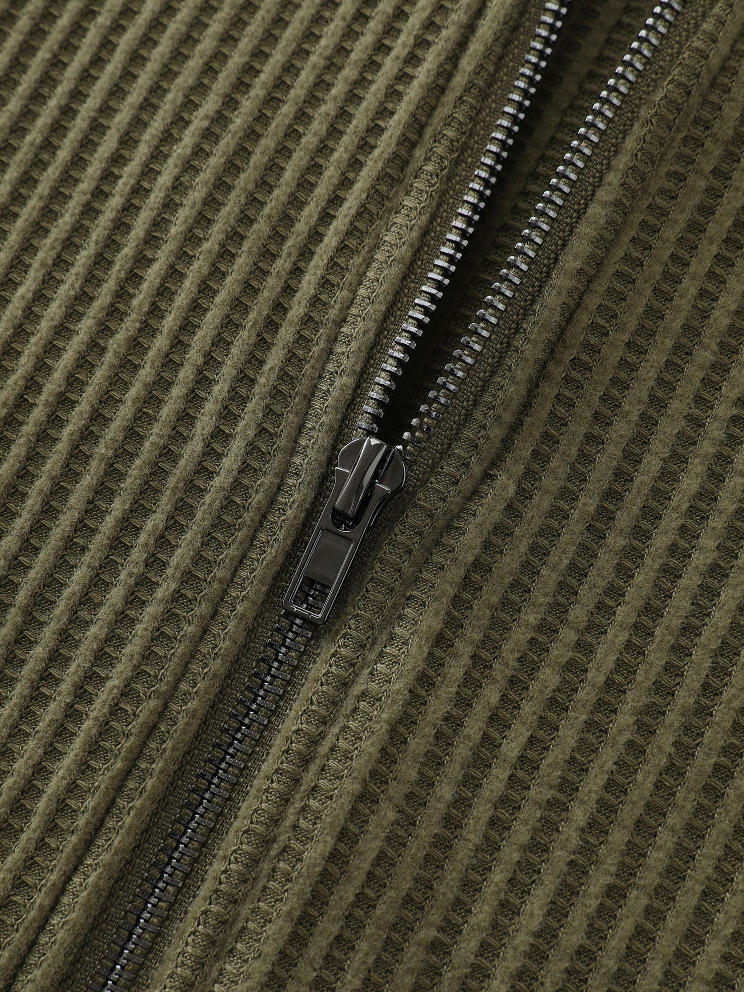 Ribbed Texture Pockets Hooded Coat - Image 6