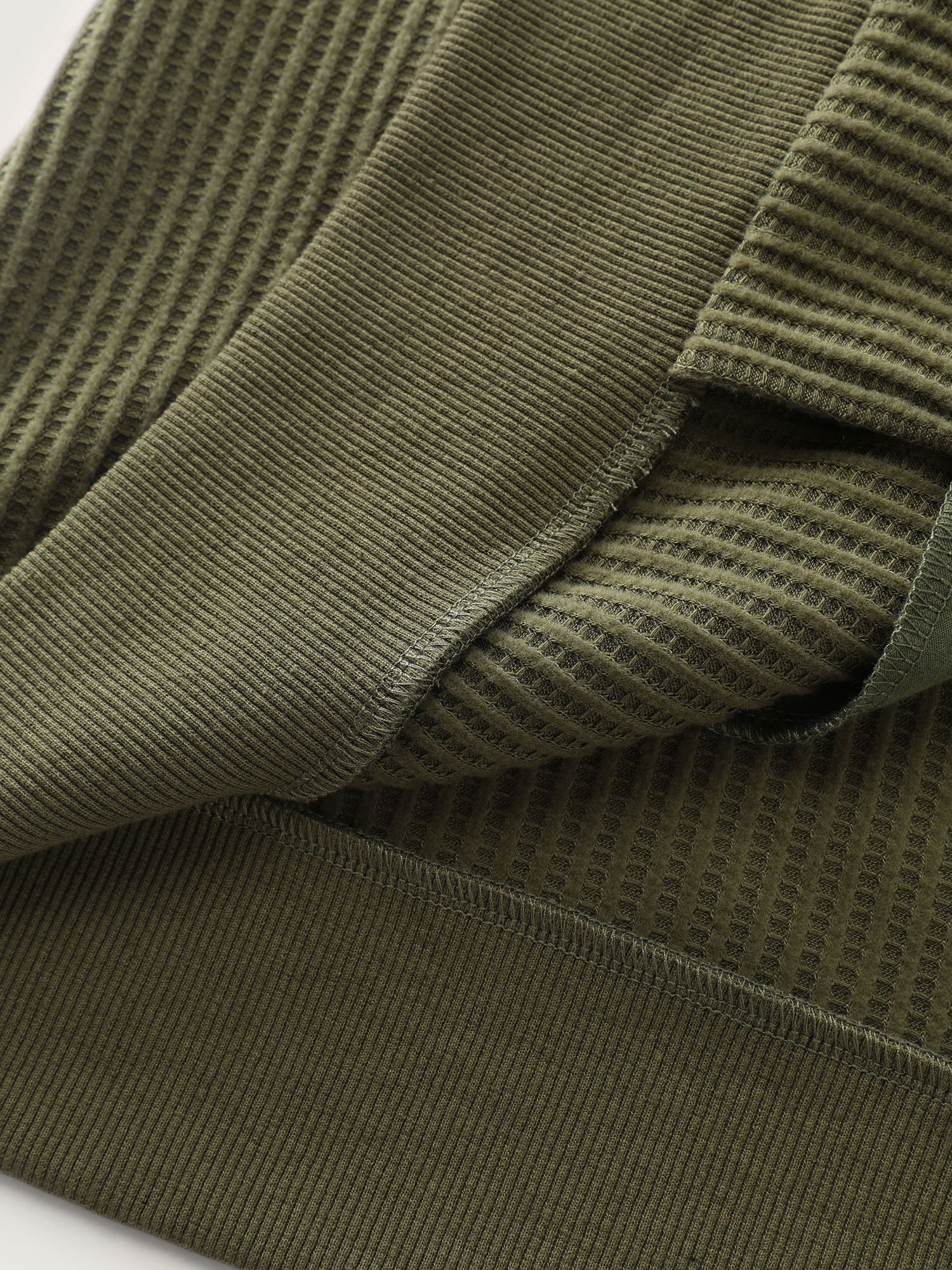 Ribbed Texture Pockets Hooded Coat - Image 8