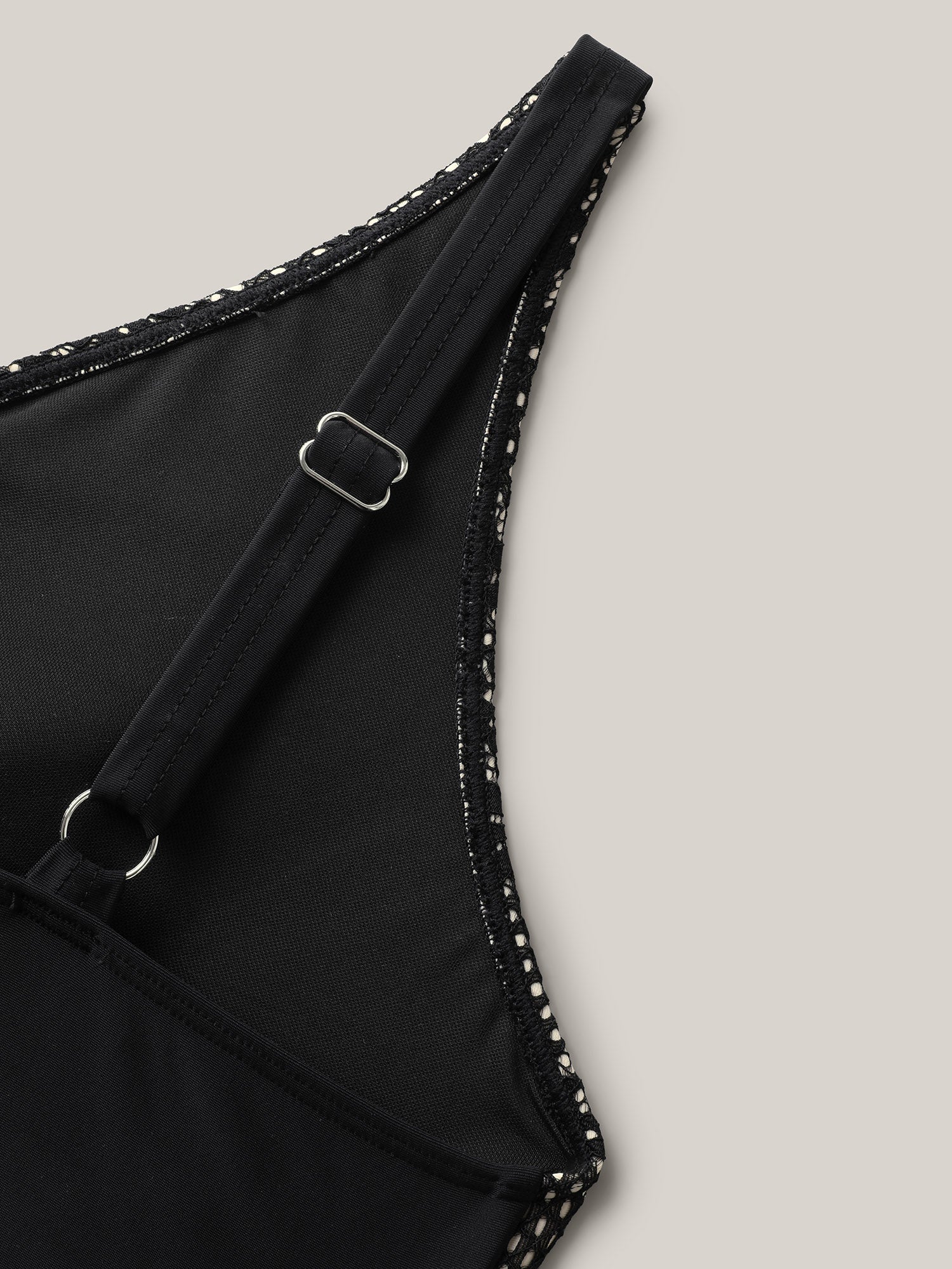 Ribbon Lace Trim One-Piece Swimsuit - Image 6