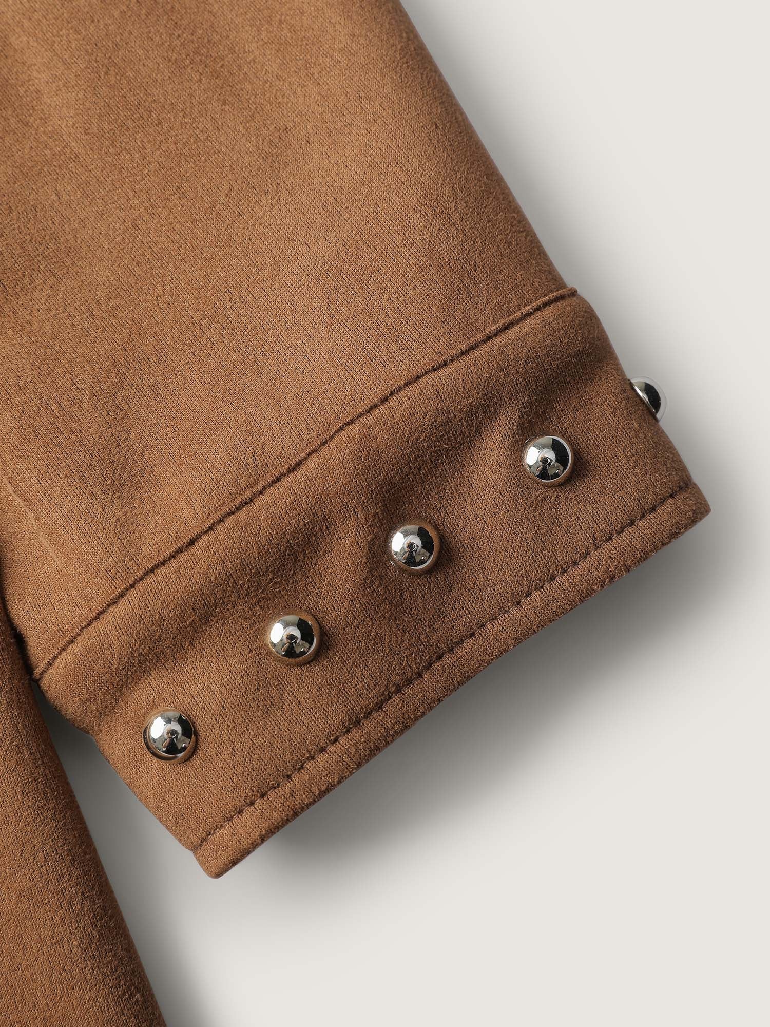 Rivet Open-Front Collar Jacket - Image 6