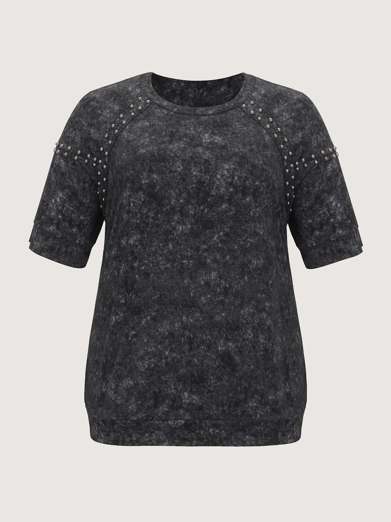 Rivets Snowflake Effect Stretchy T-Shirt - Image 6