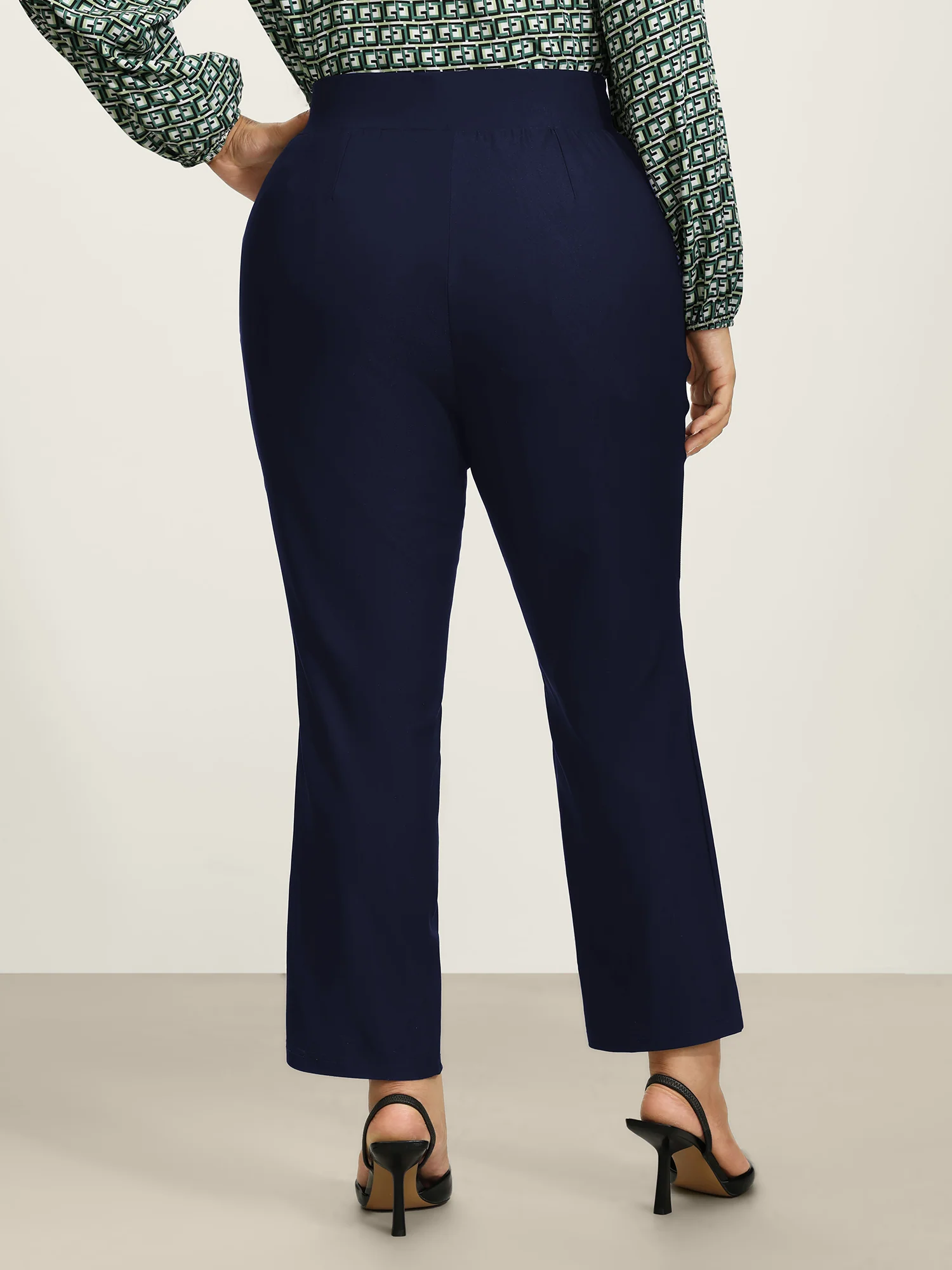 Rivets Wide Waistband Stretchy Pants - Image 12