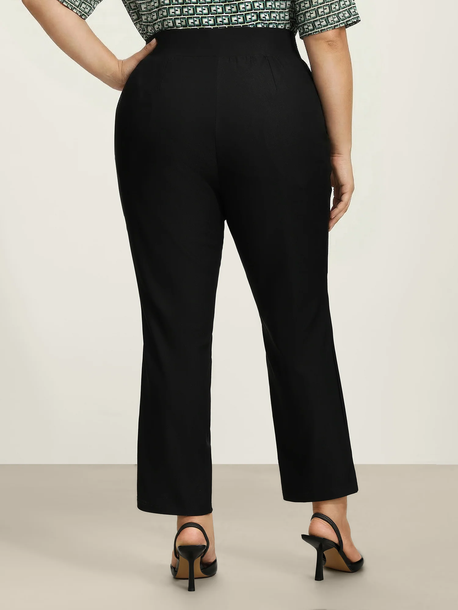 Rivets Wide Waistband Stretchy Pants - Image 5