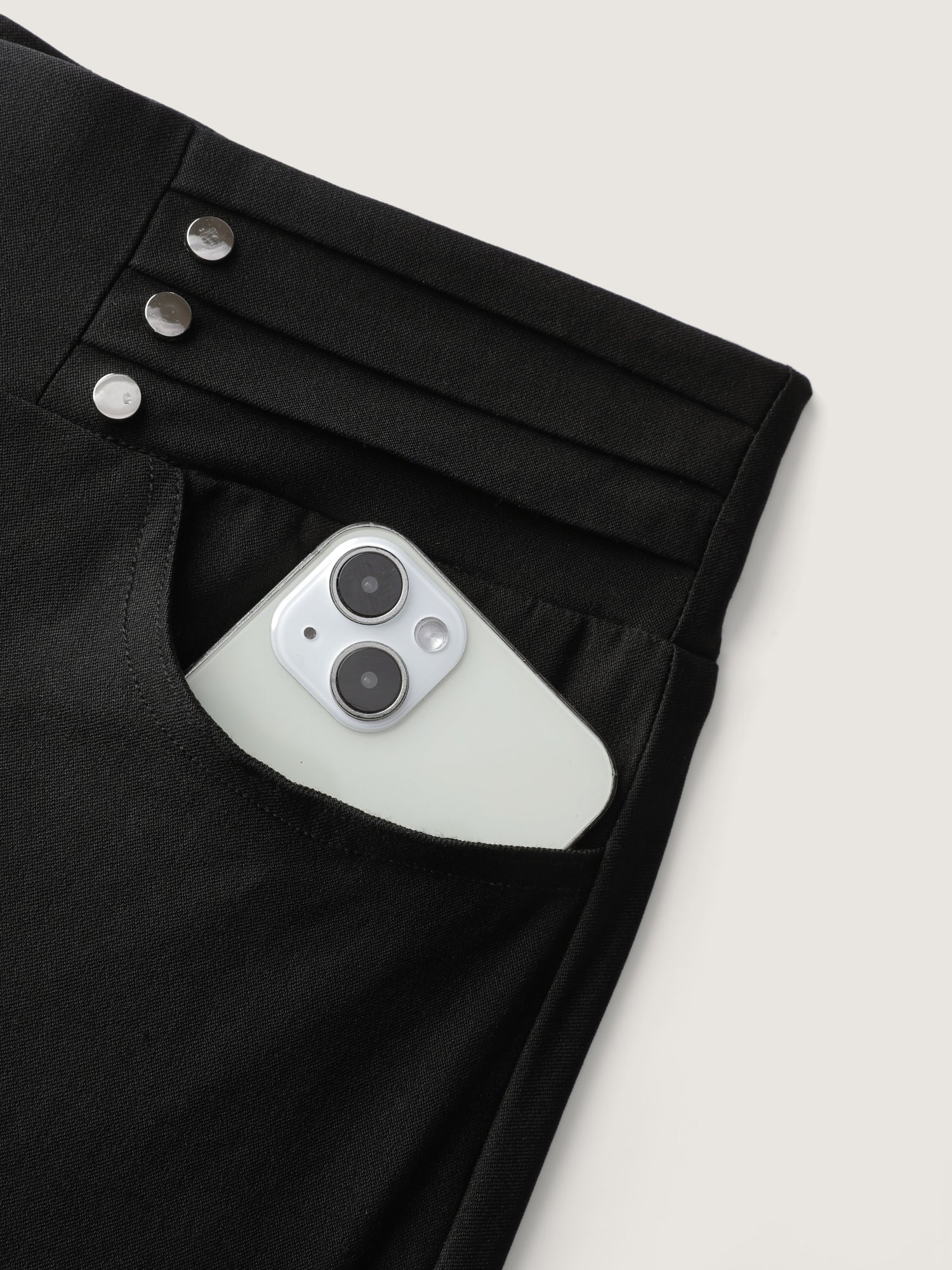 Rivets Wide Waistband Stretchy Pants - Image 6