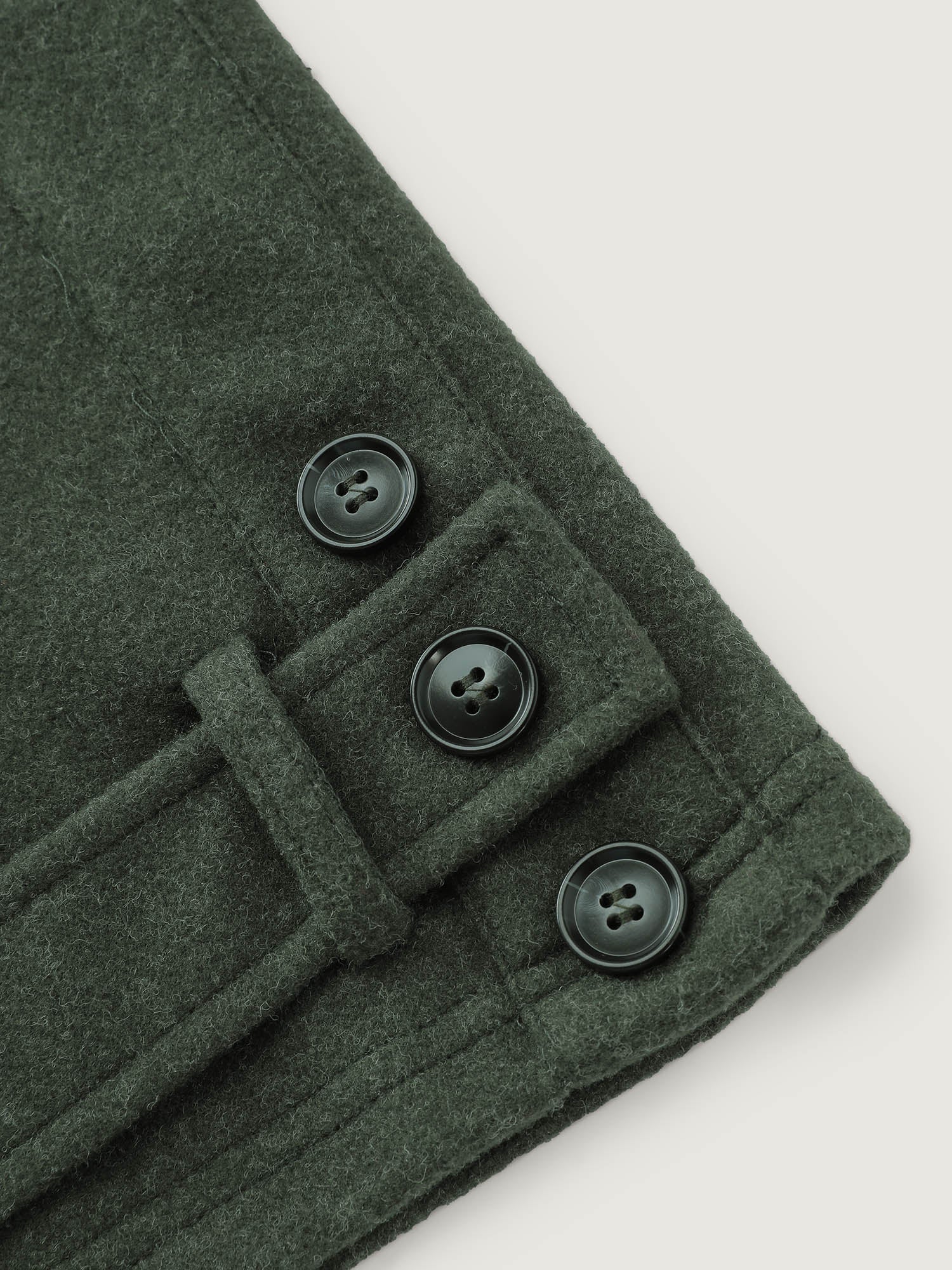 Rolled Button Sleeve Pockets Coat - Image 7