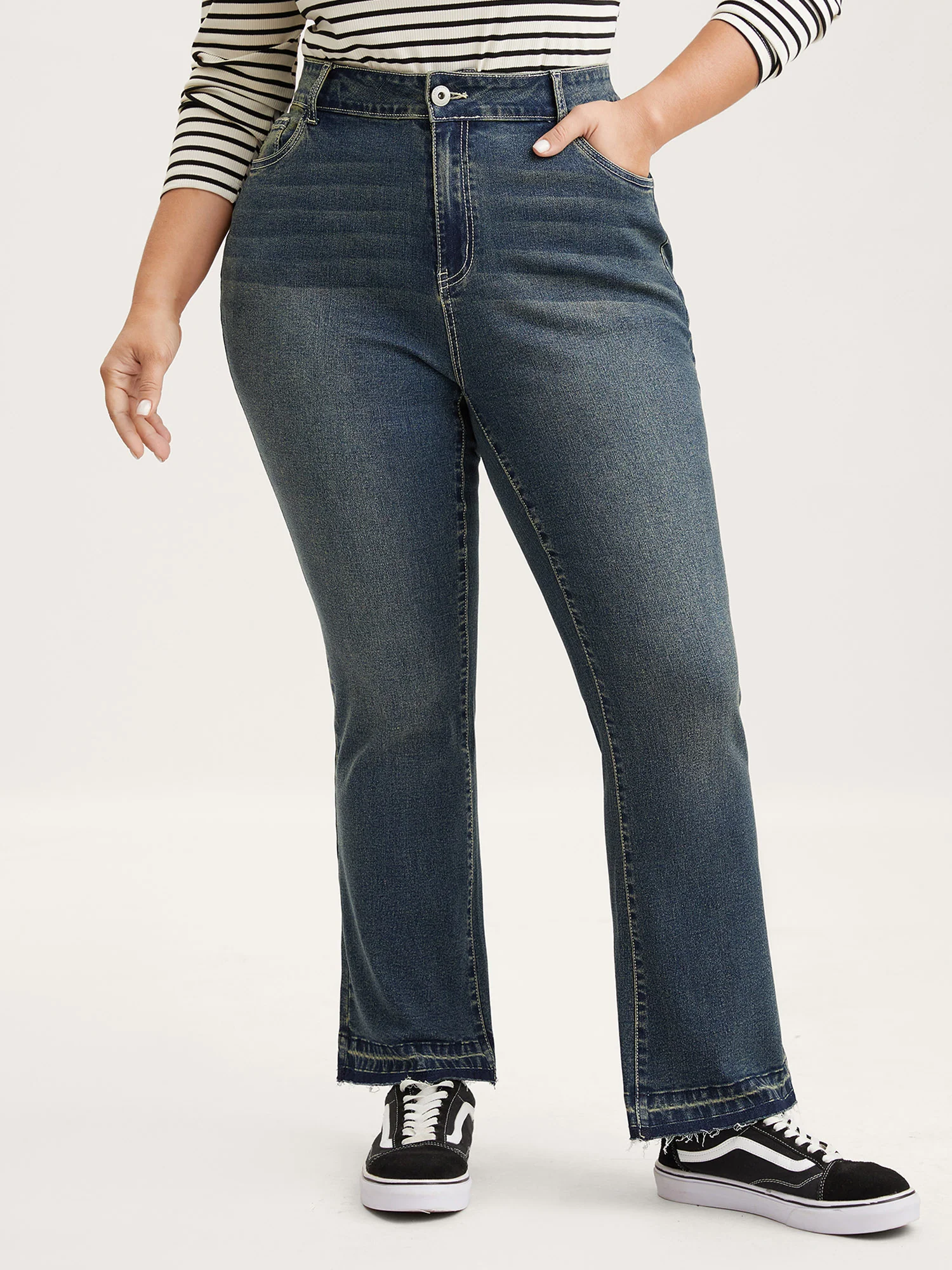 Rolled Cuff Straight-Leg Jeans - Image 2