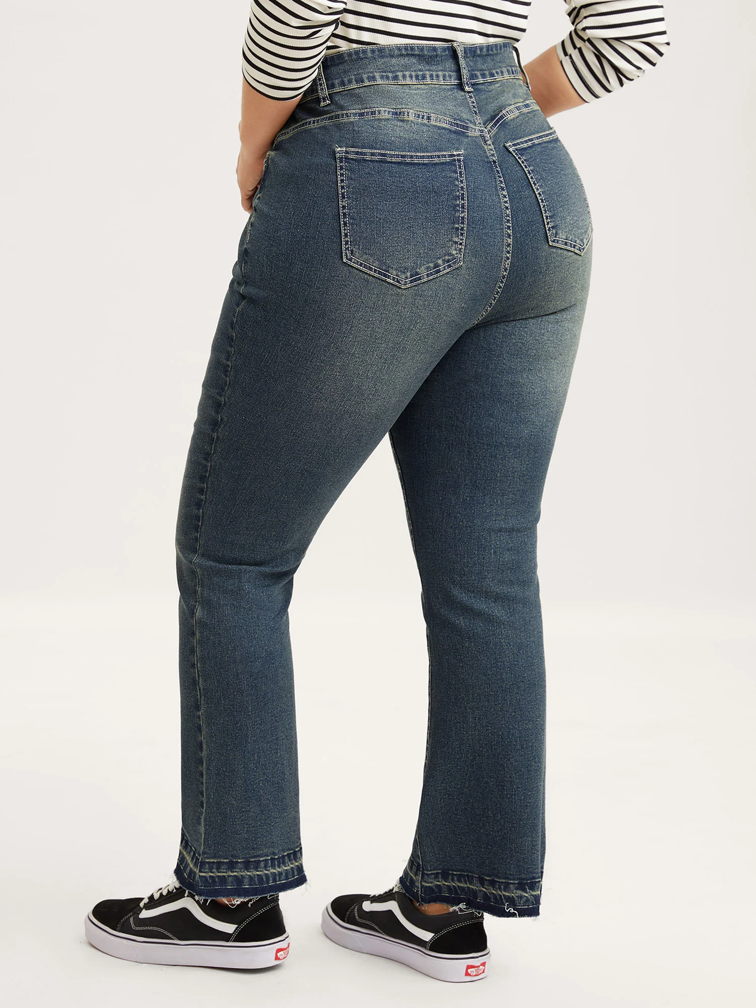 Rolled Cuff Straight-Leg Jeans - Image 4