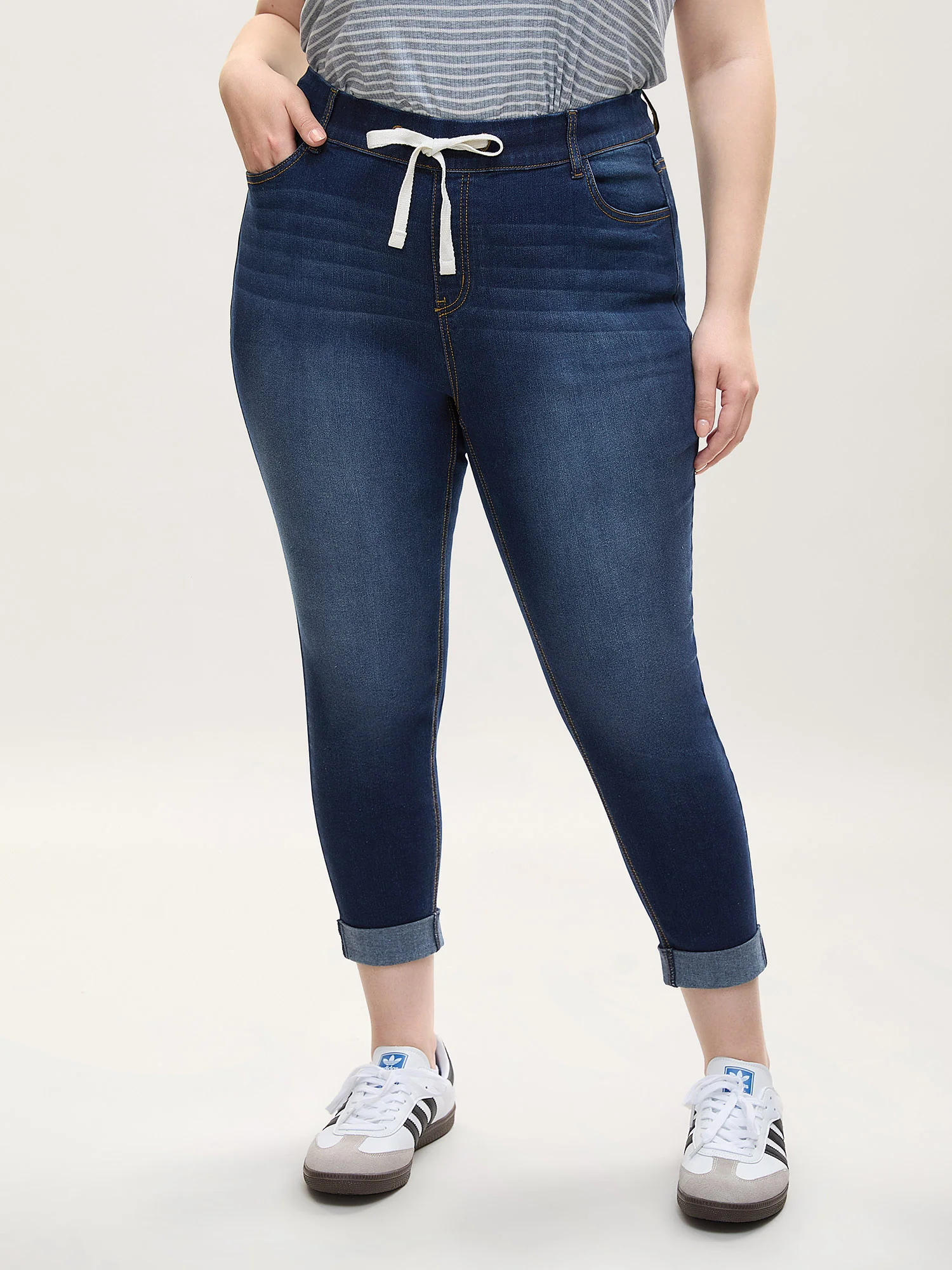 Pull-On High-Rise Drawstring Skinny-Fit Jeans - Image 3