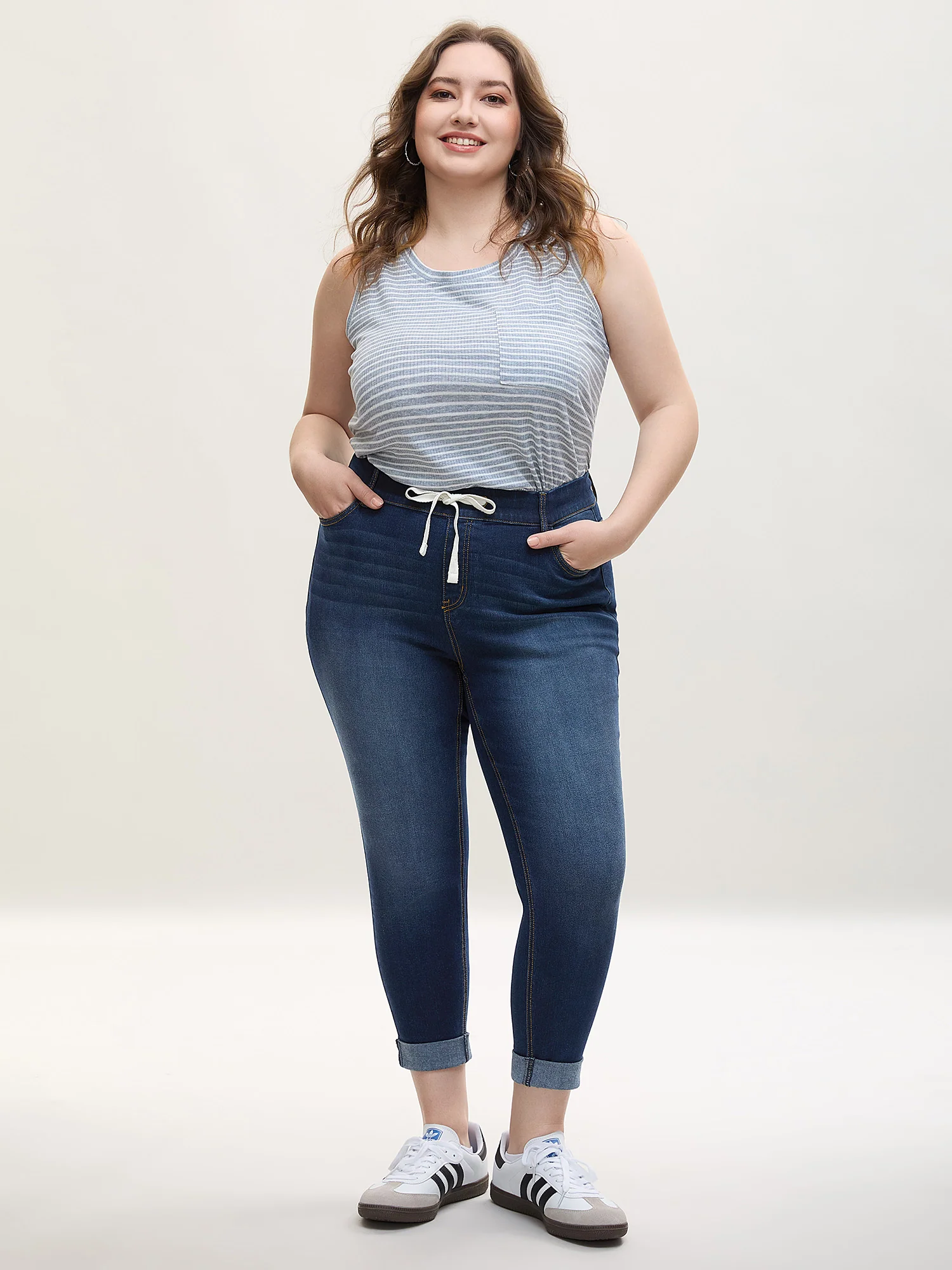 Pull-On High-Rise Drawstring Skinny-Fit Jeans - Image 4