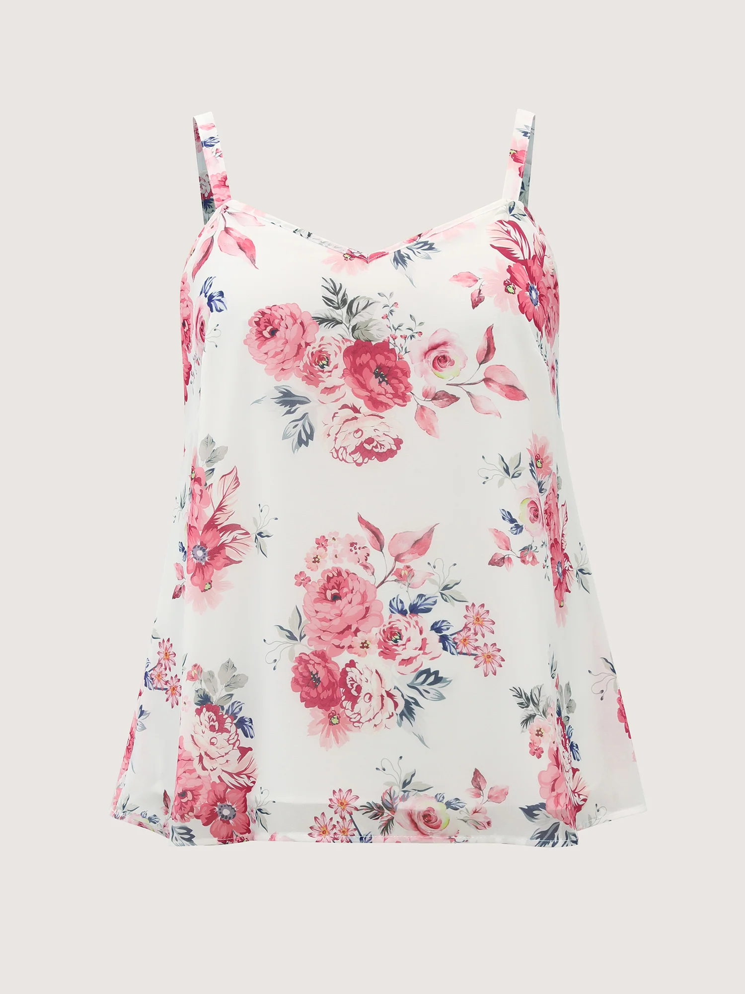 Romantic Floral Print Cami Tank Top - Image 7