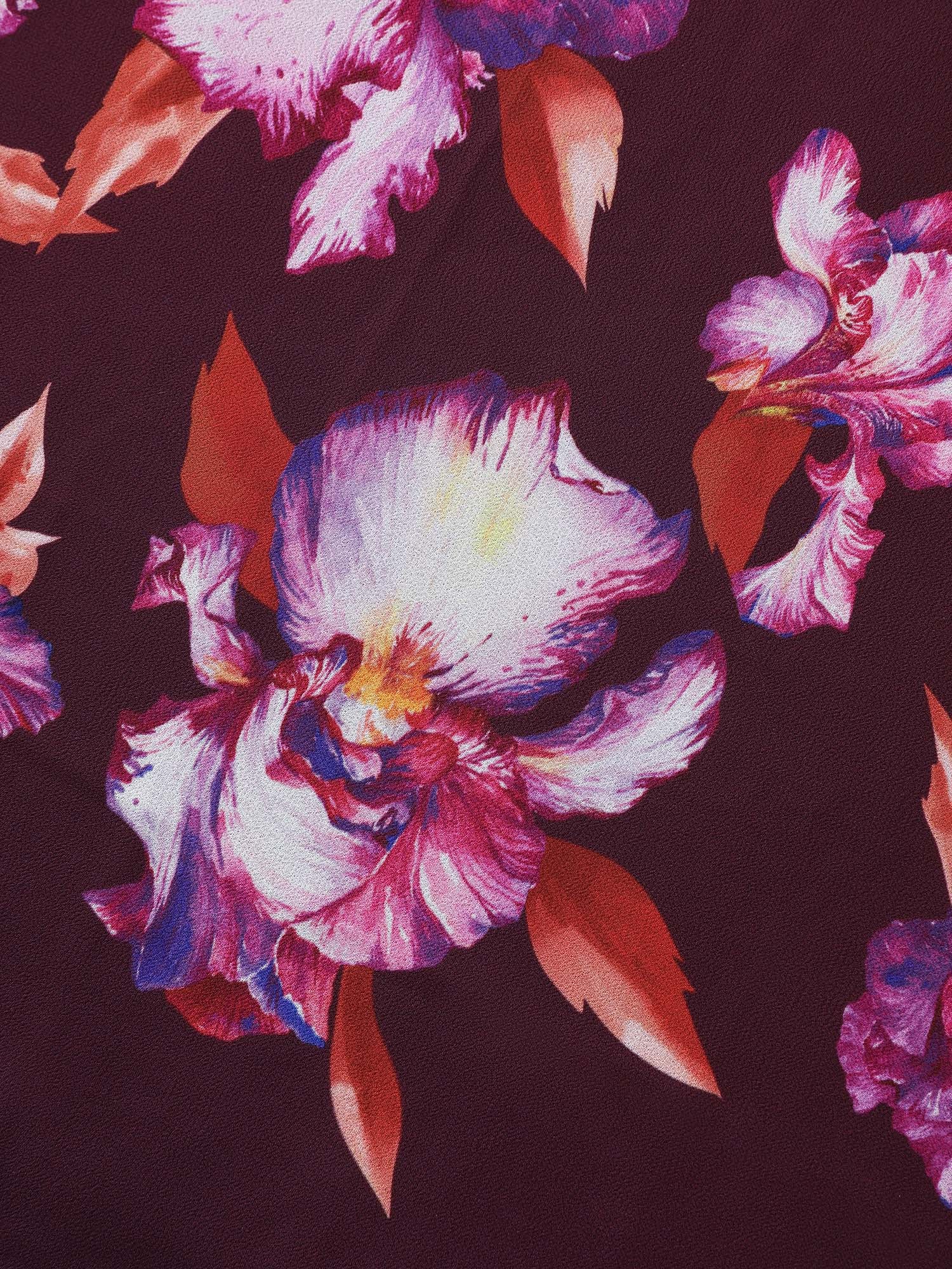 Romantic Floral Print Scarf-Detail Maxi Dress - Image 5
