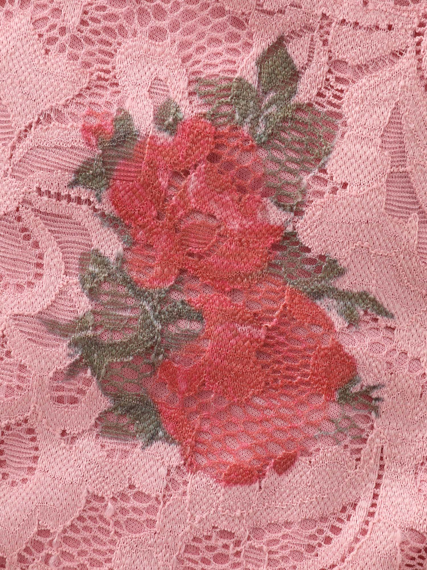 Romantic Lace Print Pockets Midi Dress - Image 5