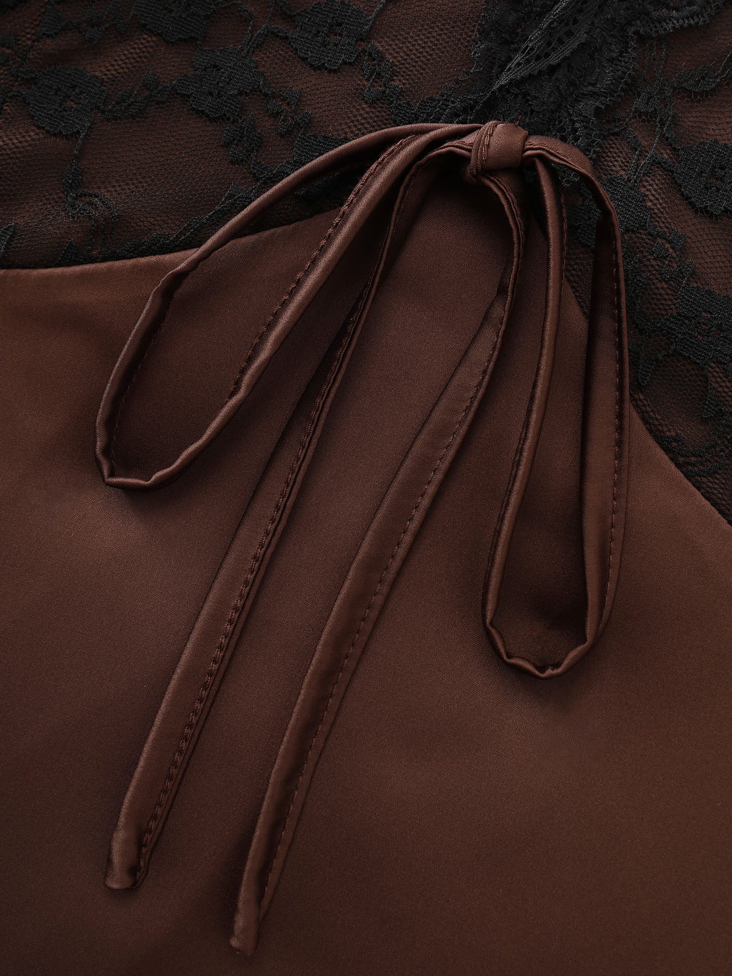 Romantic Lace Trim Tie Tank Top - Image 5