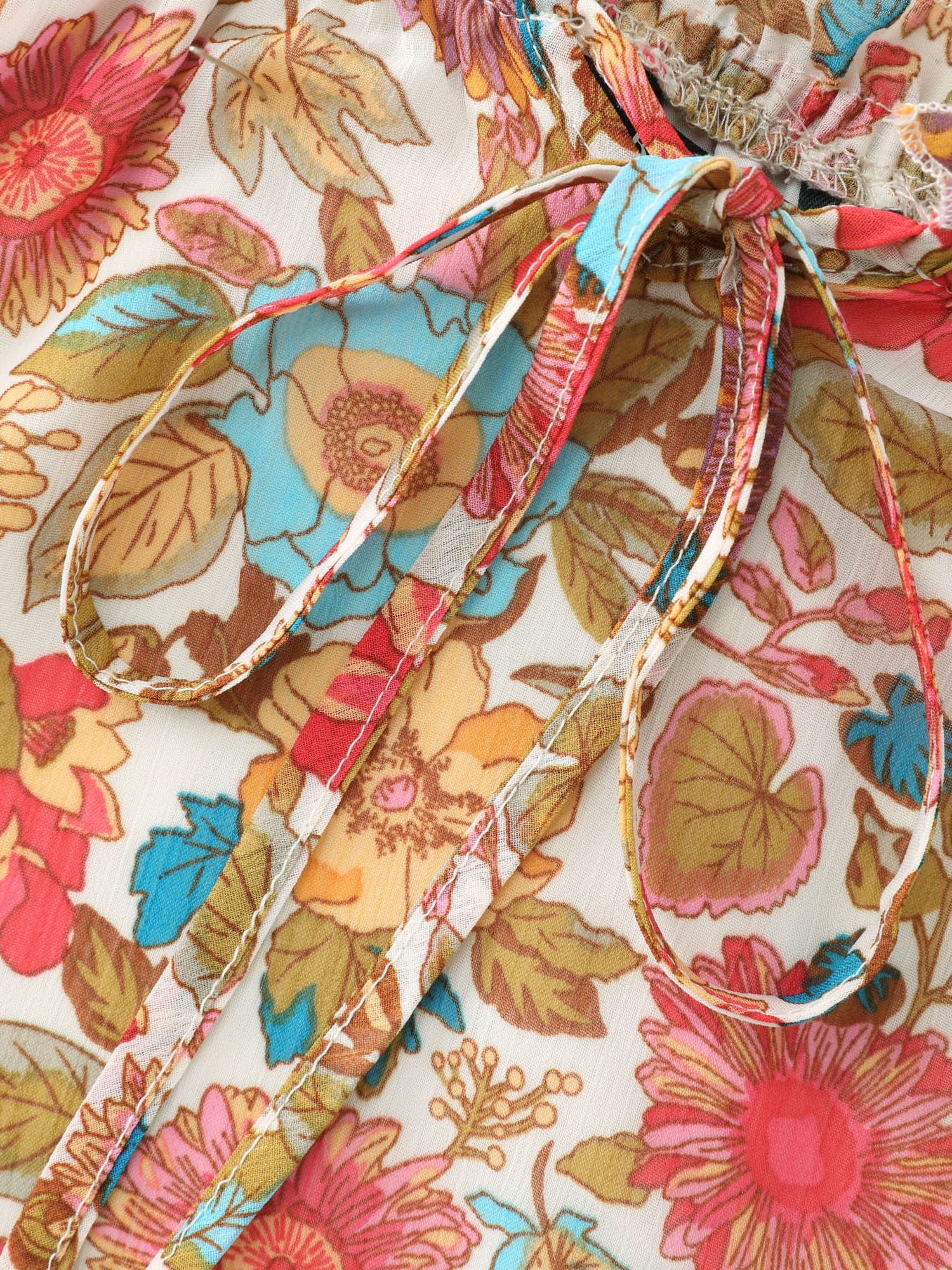 Romantic Off-Shoulder Floral Print Blouse - Image 6