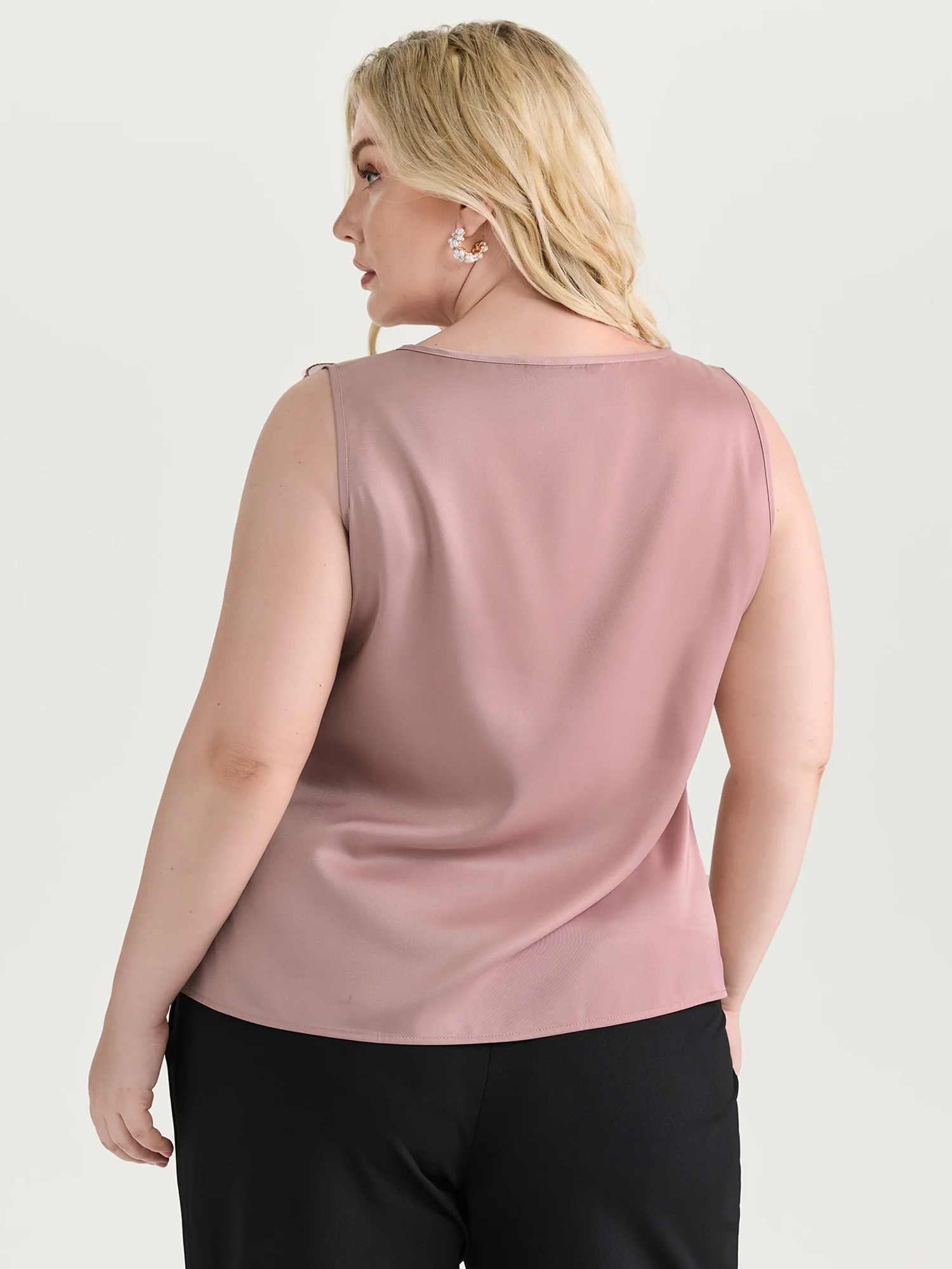Romantic Satin Lace Neckline Blouse - Image 4