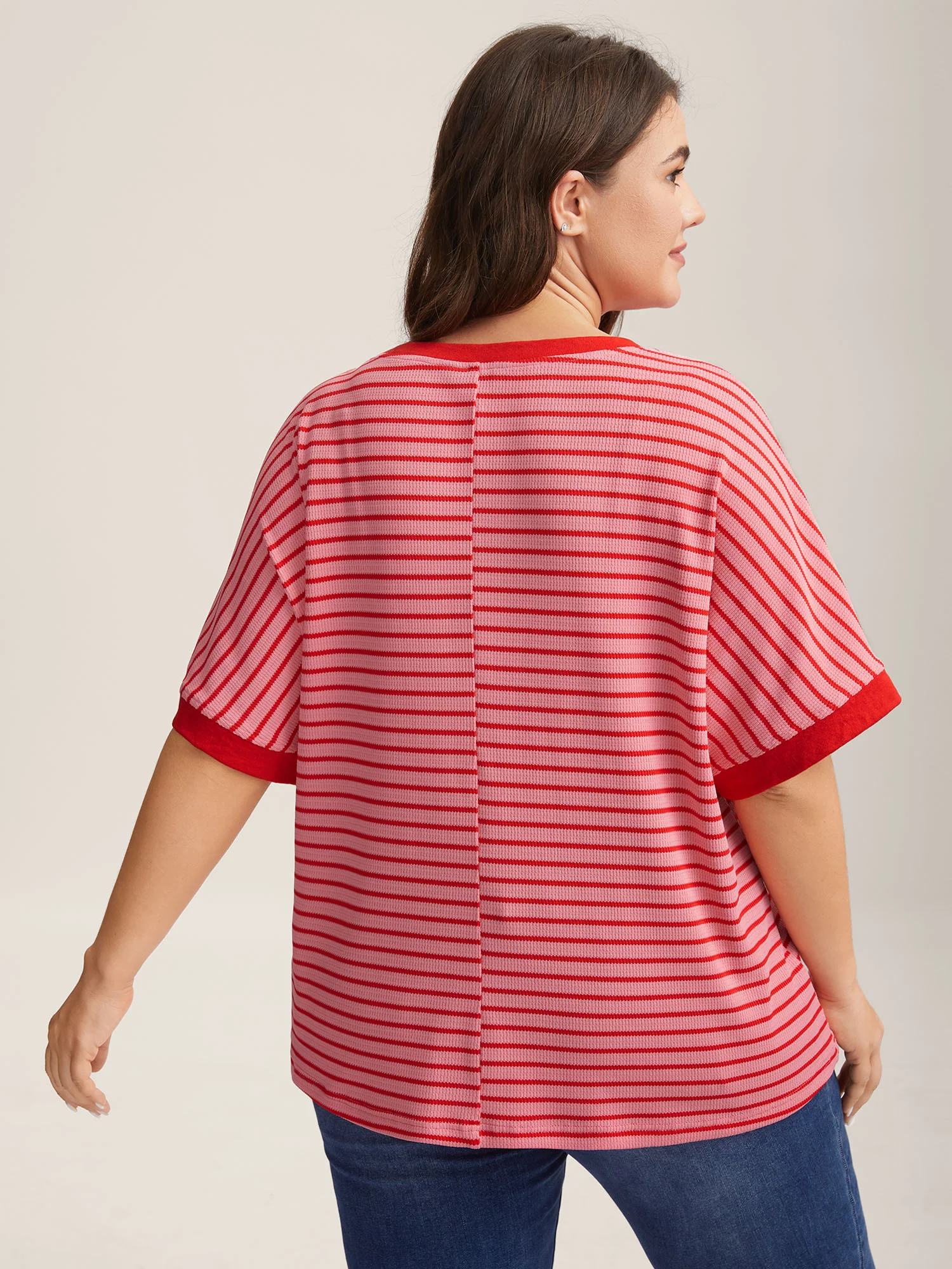 Romantic Stripes Contrast T-Shirt - Image 4