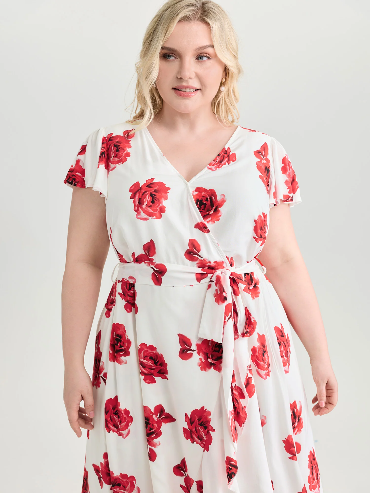 Romantic Times Floral Ruffled Hem Maxi Dress - Image 2