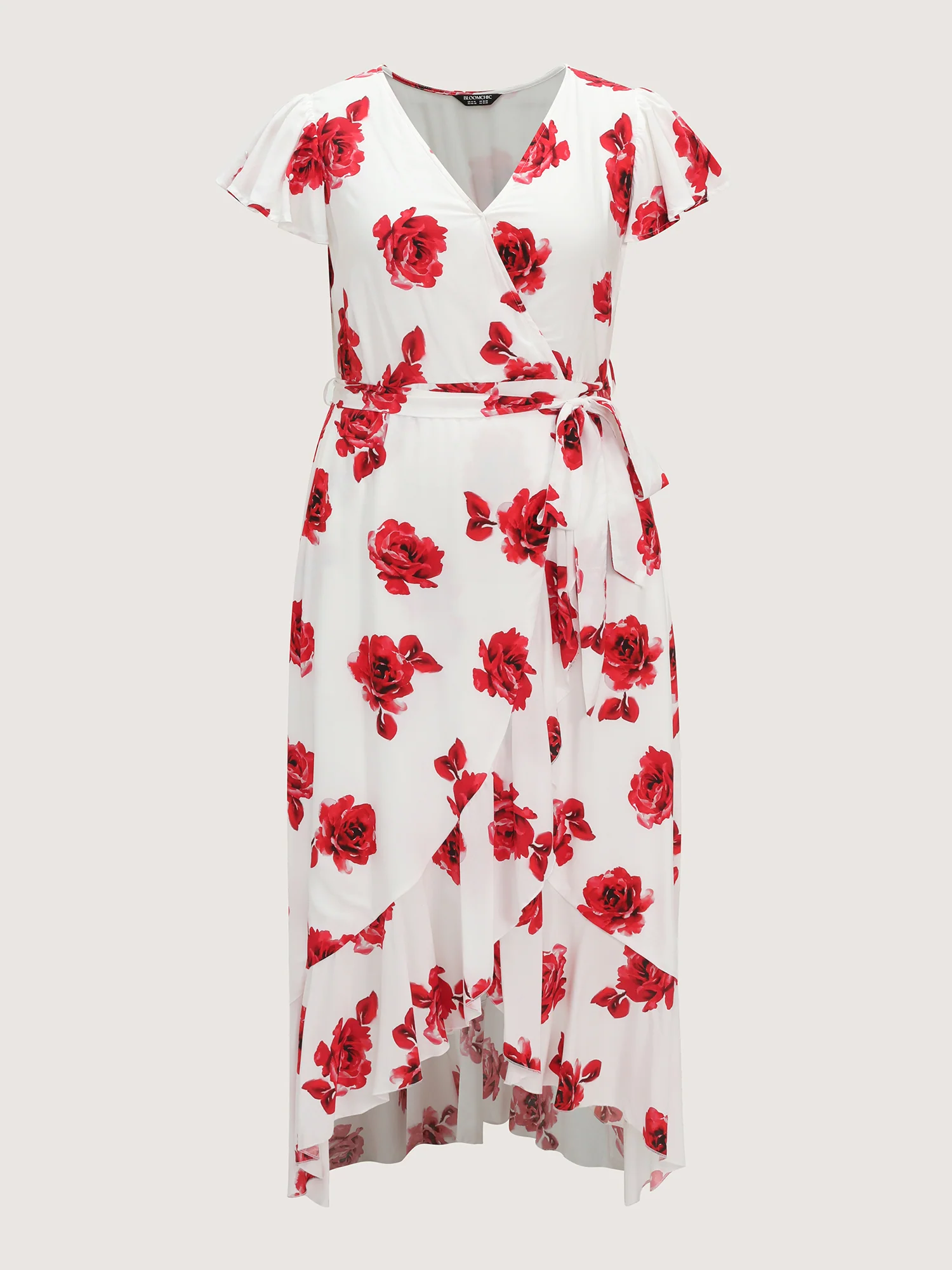 Romantic Times Floral Ruffled Hem Maxi Dress - Image 7