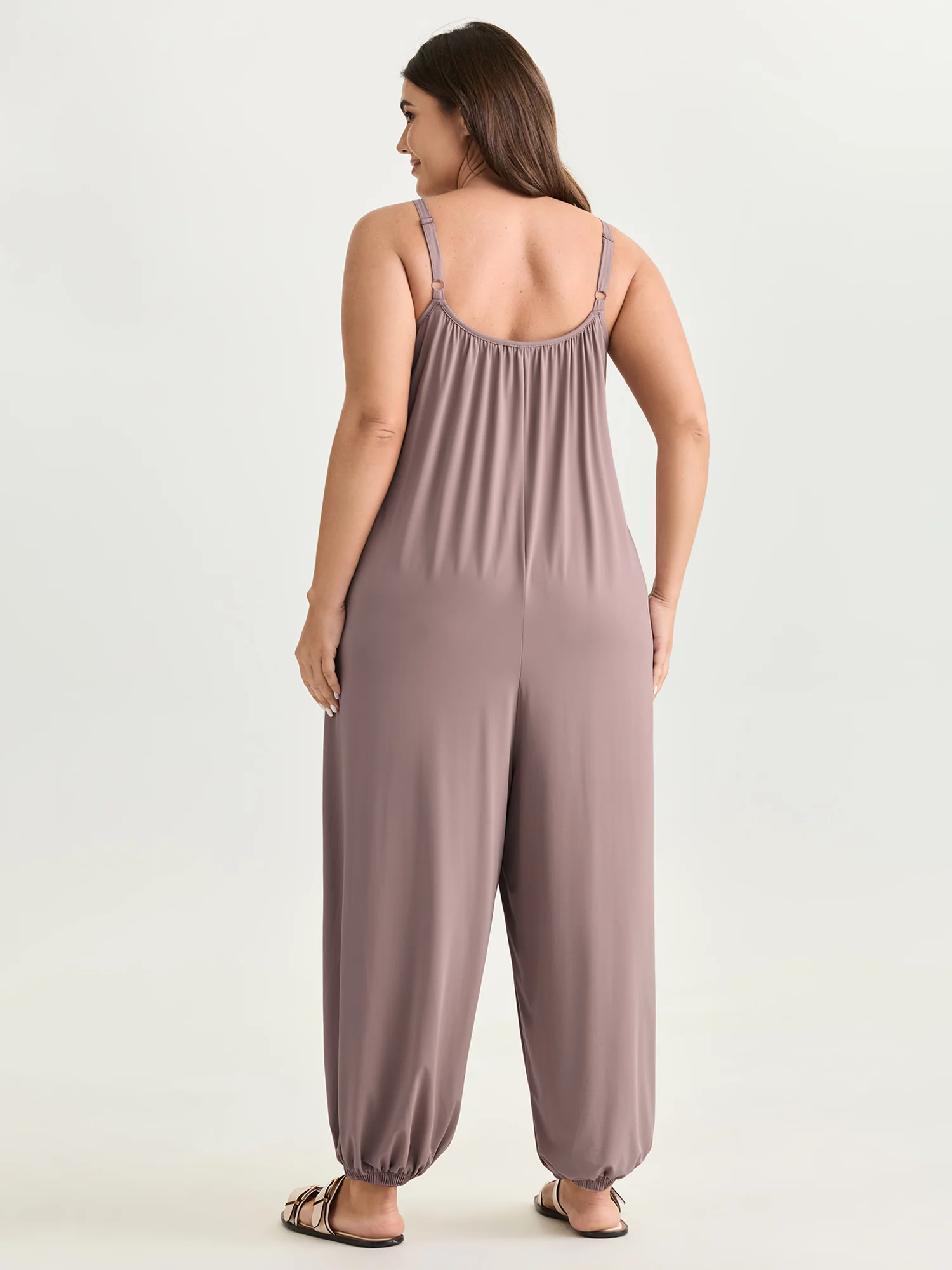Roomy-Fit Cuffed Hems Jumpsuit - Image 5