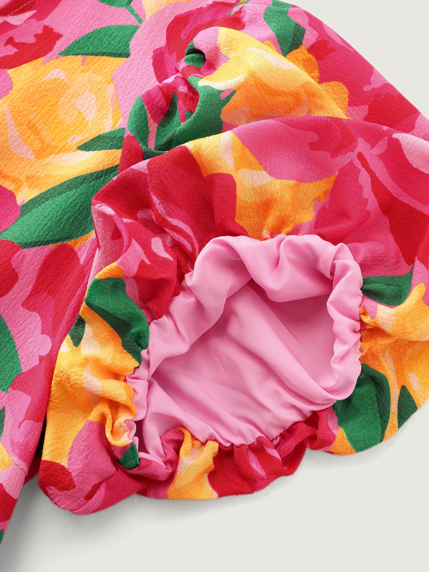 Rose Print Fit And Flare Mini Dress - Image 6