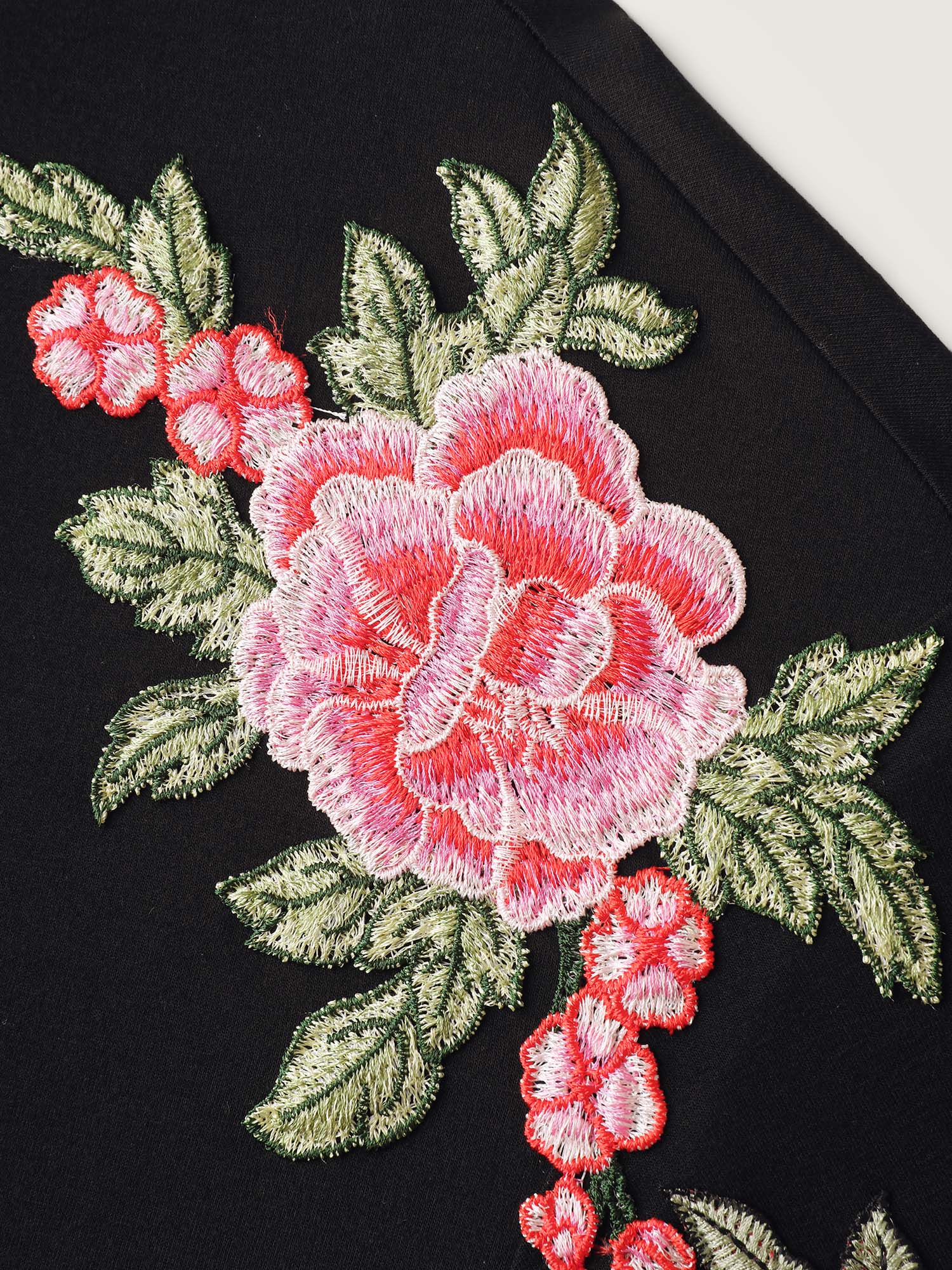 Rosy Embroidered Puffy Sleeve Sweatshirt - Image 7