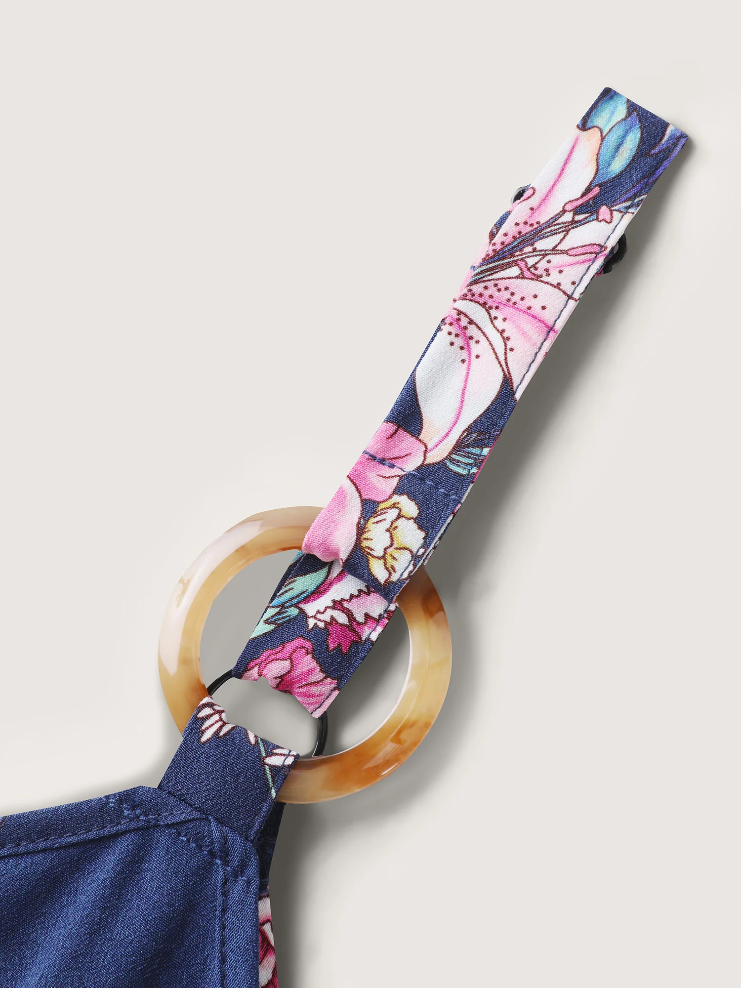 Rosy Print Belted Pockets Jumpsuit - Image 5