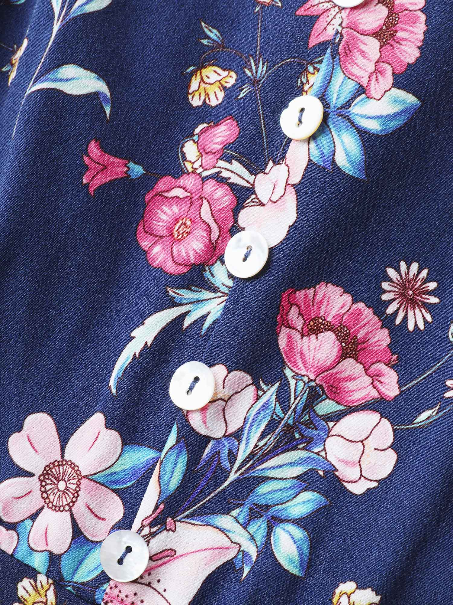 Rosy Print Belted Pockets Jumpsuit - Image 6