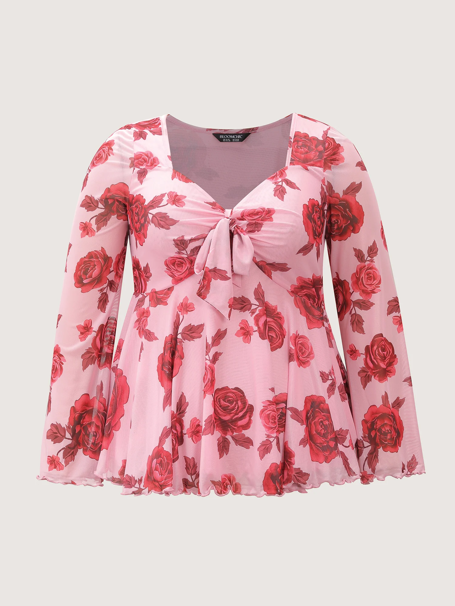 Rosy Romance Sweetheart Neckline Stretchy Blouse - Image 5