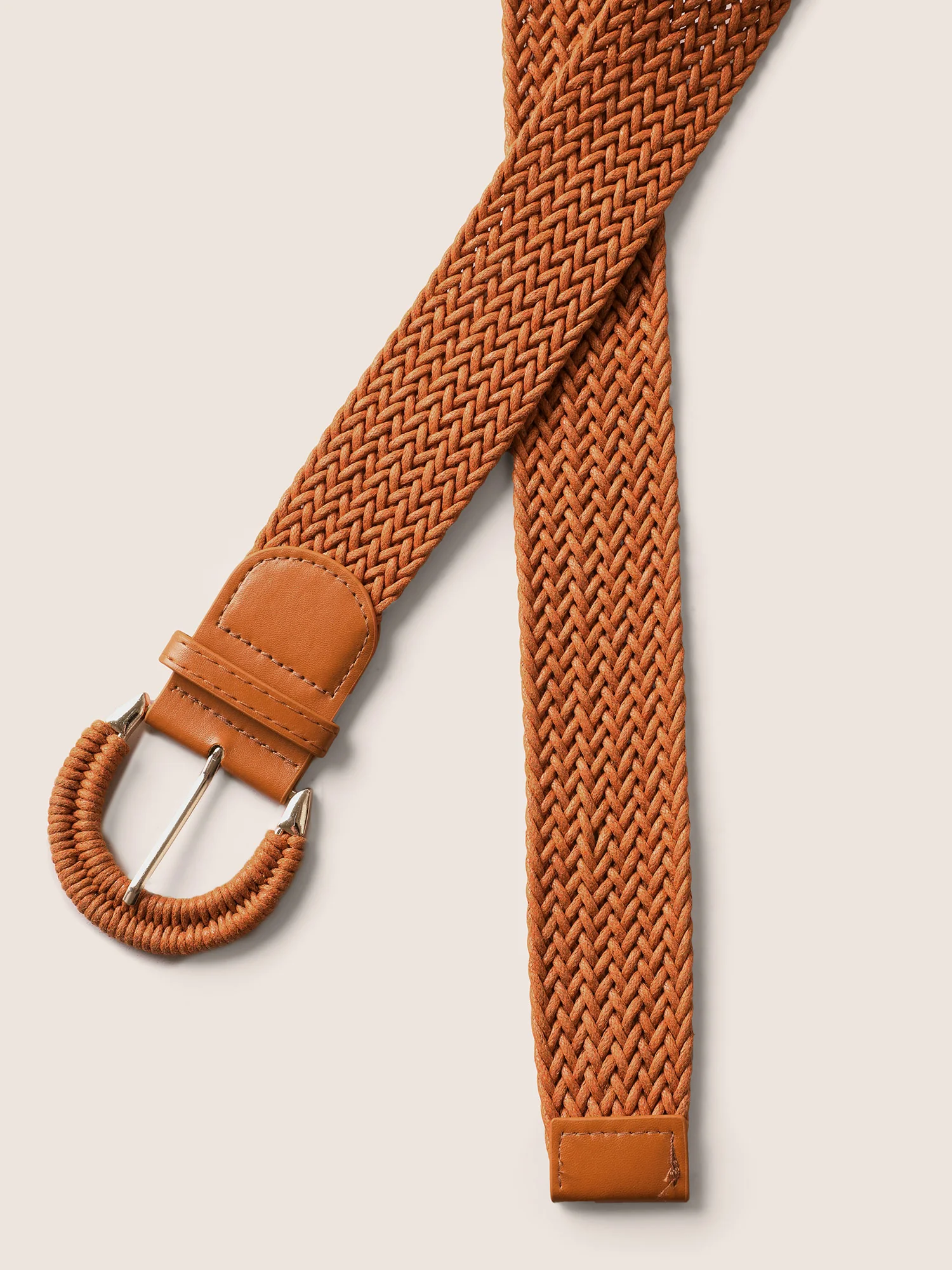 Round Buckle Straw Woven Belt - Image 4