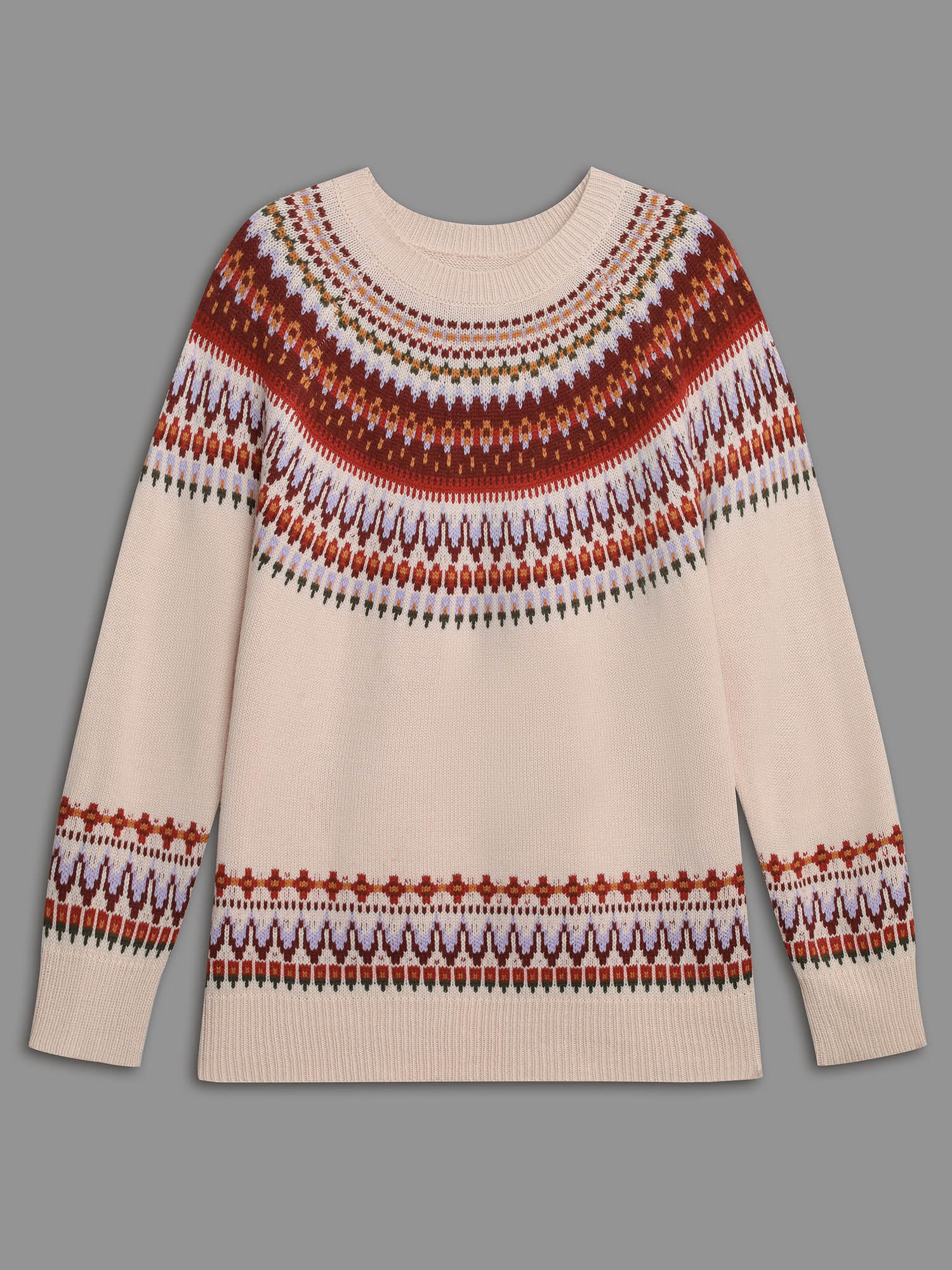 Round Neck Bandana Color Contrast Pullover - Image 8